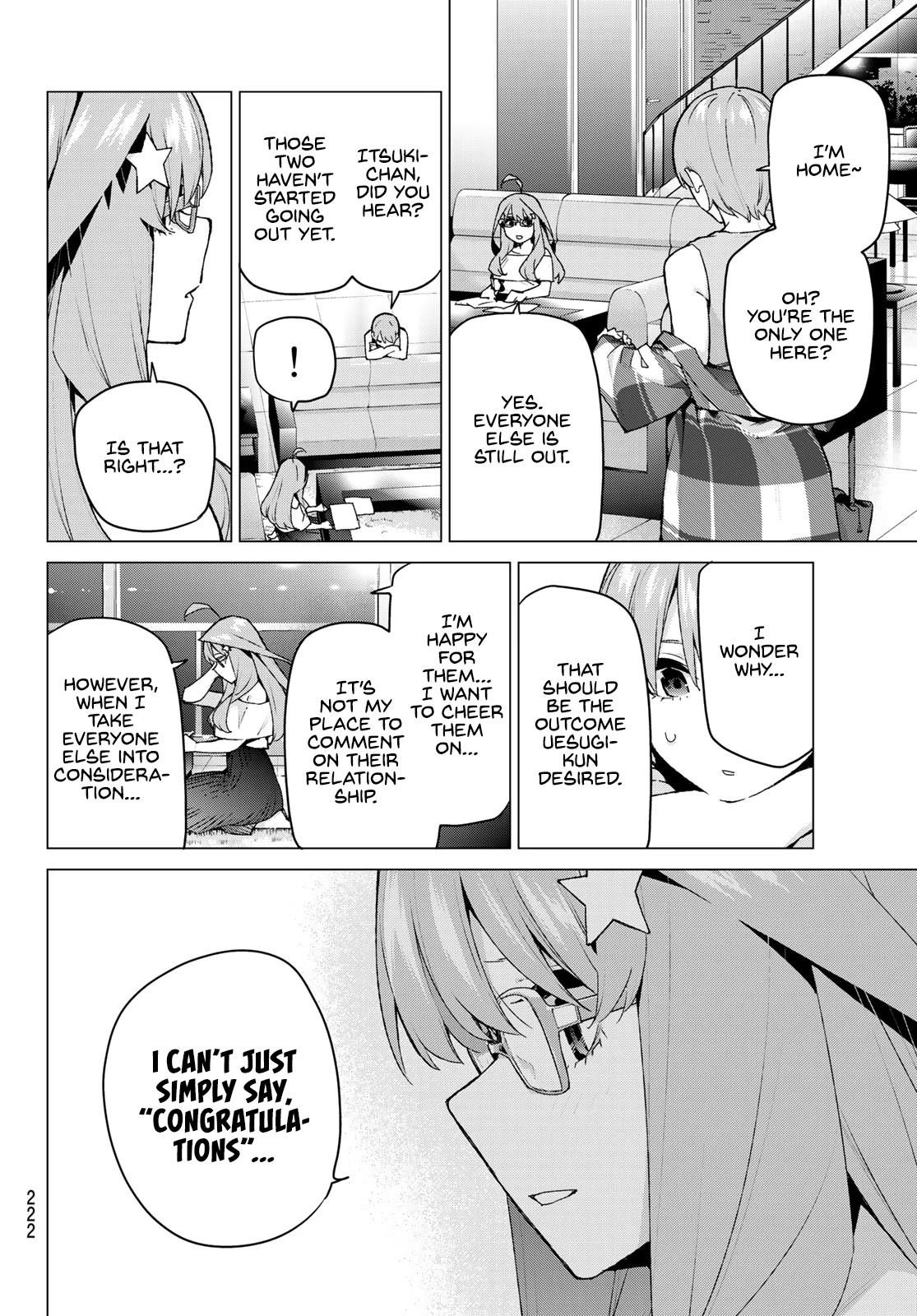 Go-Toubun no Hanayome Chapter 115 page 16 - Chapter 115: The Five's Morning