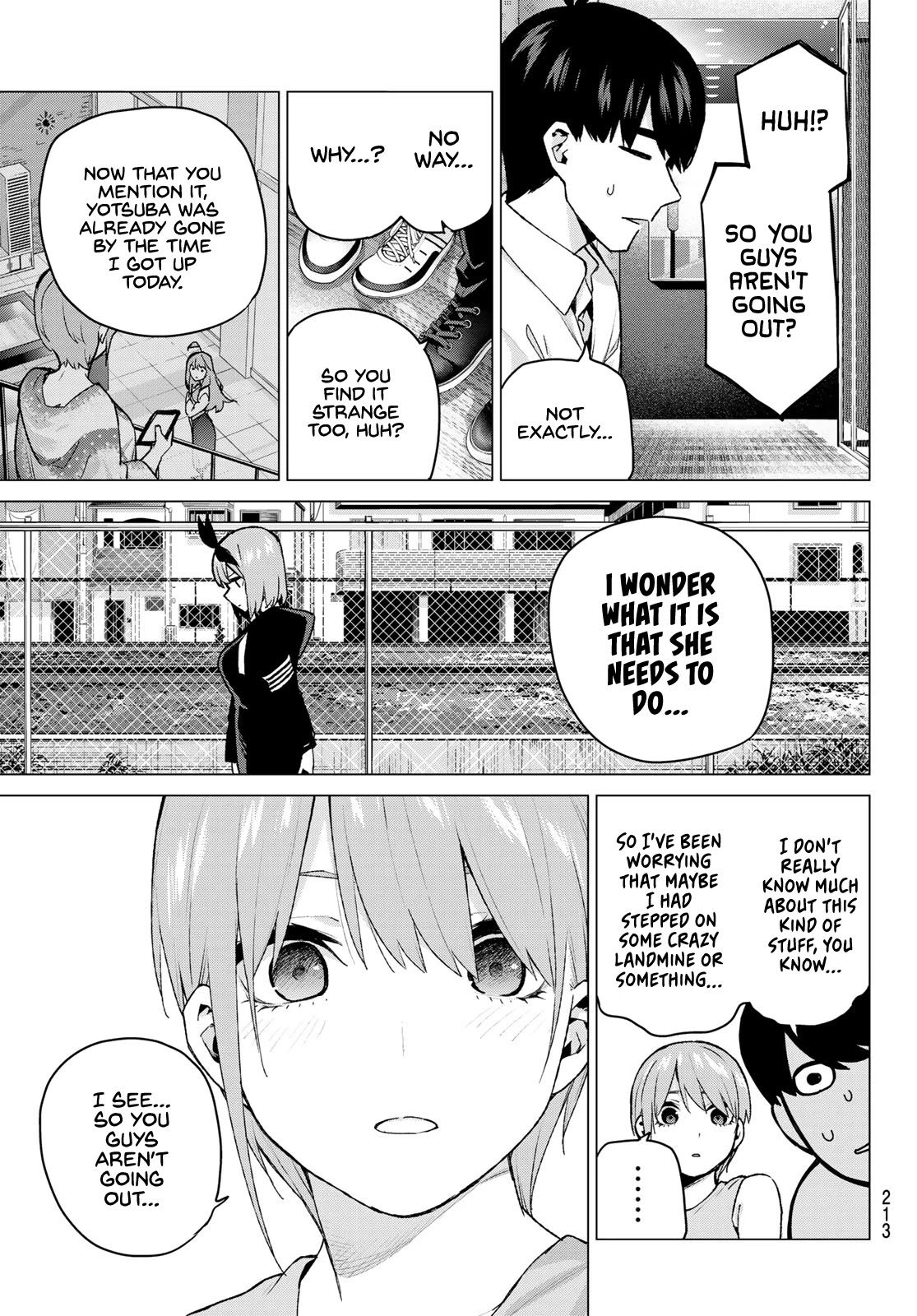 Go-Toubun no Hanayome Chapter 115 page 7 - Chapter 115: The Five's Morning