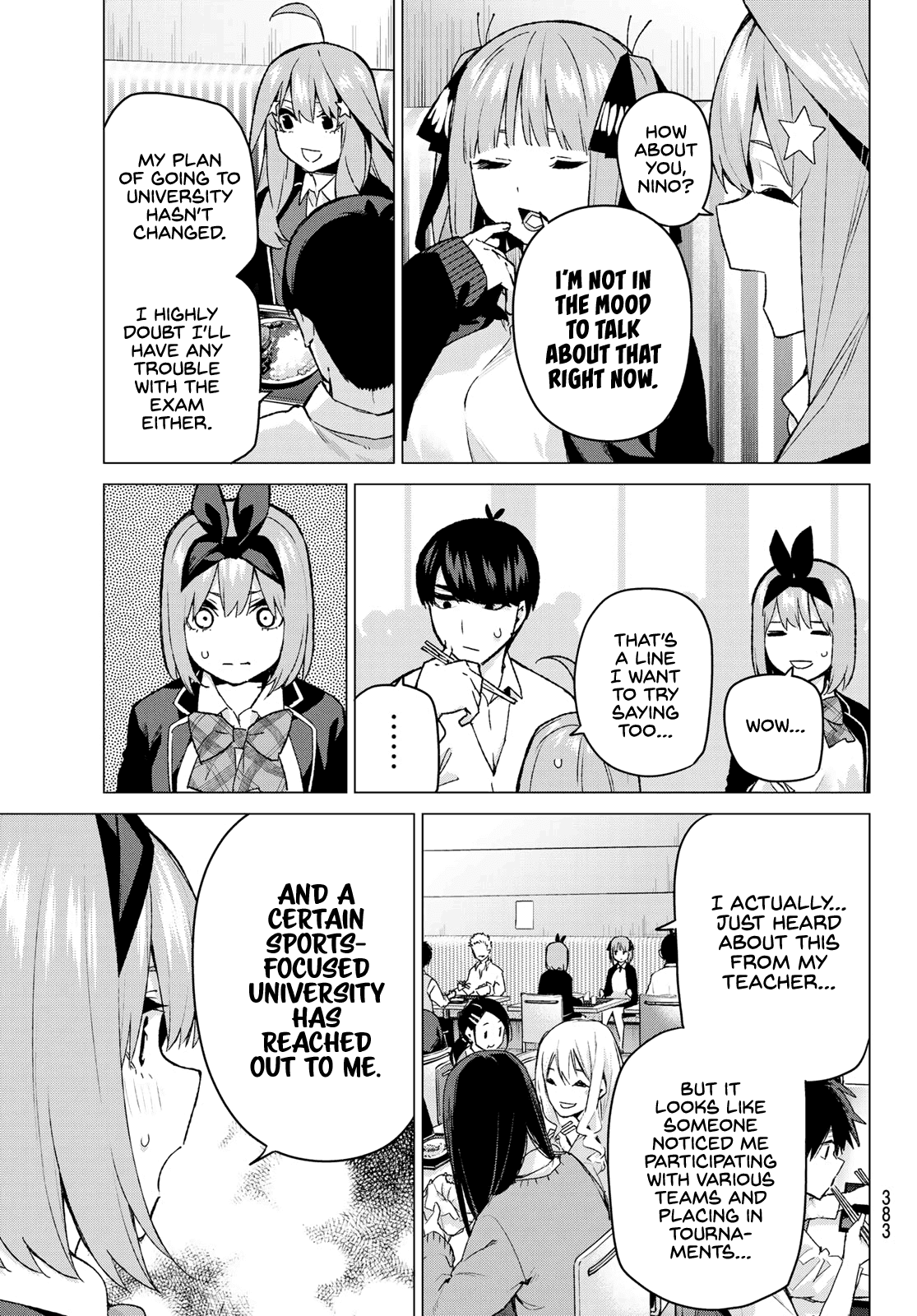 Go-Toubun no Hanayome Chapter 117 page 11 - Chapter 117: Five-Alarm Confusion Lunch