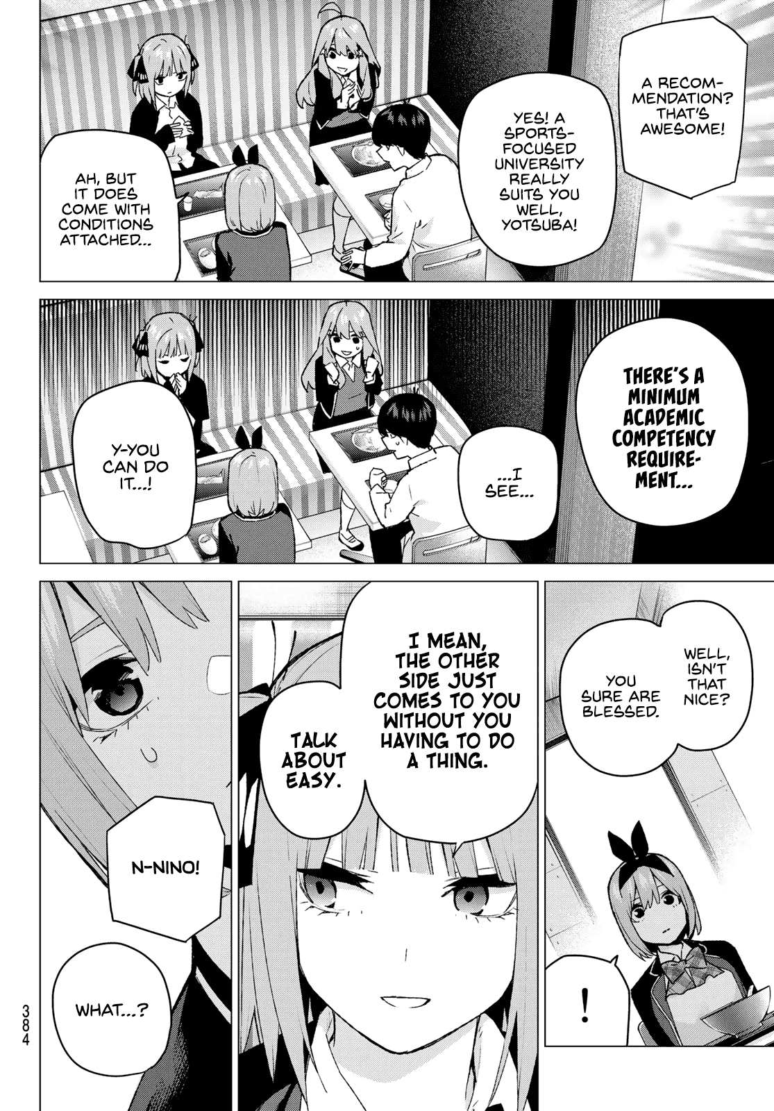 Go-Toubun no Hanayome Chapter 117 page 12 - Chapter 117: Five-Alarm Confusion Lunch