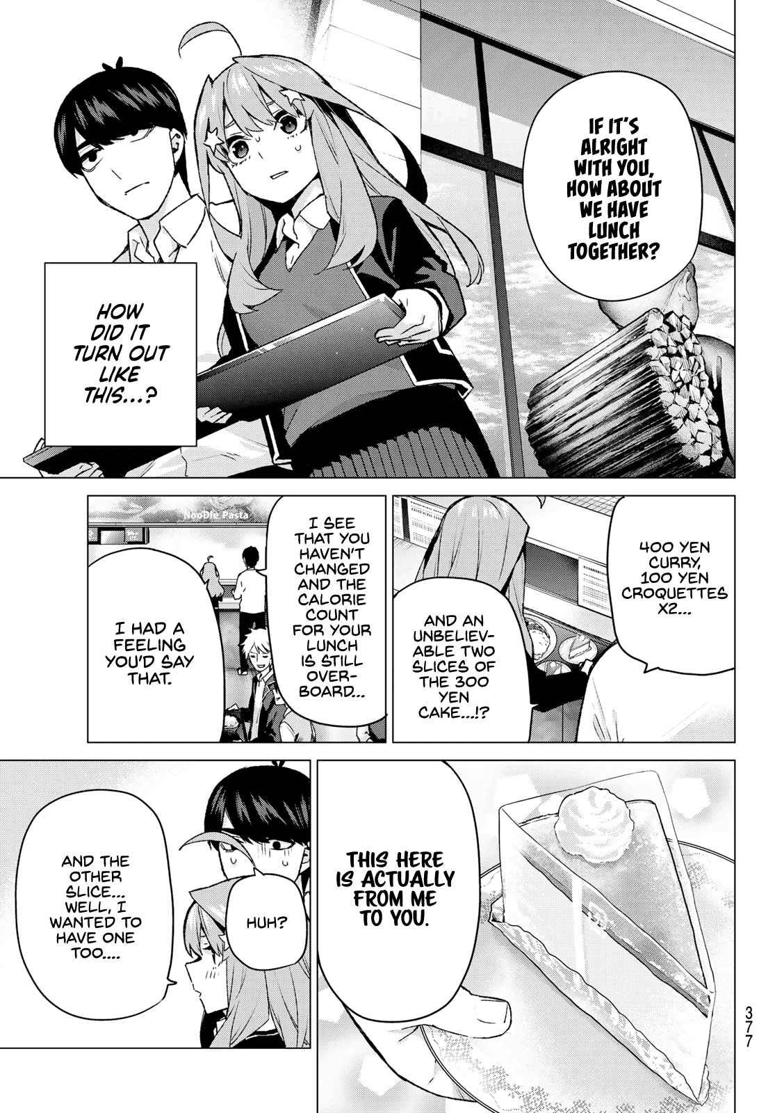 Go-Toubun no Hanayome Chapter 117 page 5 - Chapter 117: Five-Alarm Confusion Lunch