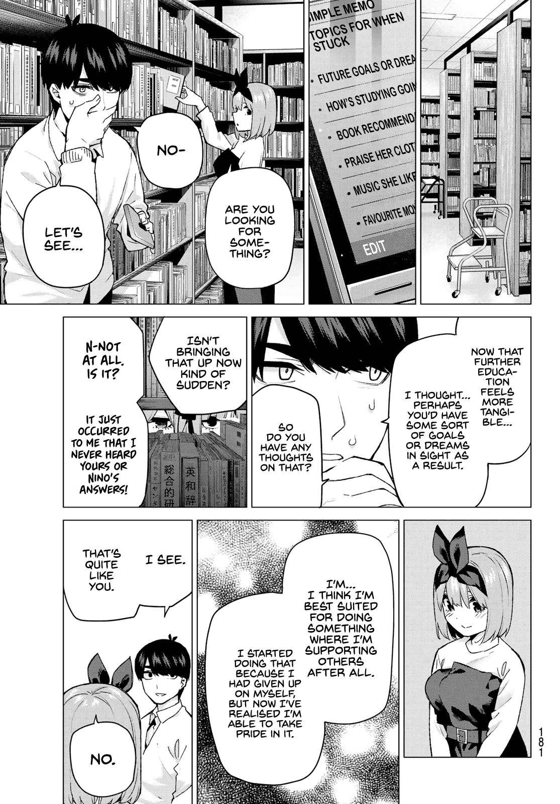 Go-Toubun no Hanayome Chapter 119 page 5 - Chapter 119: Five-Star Tour