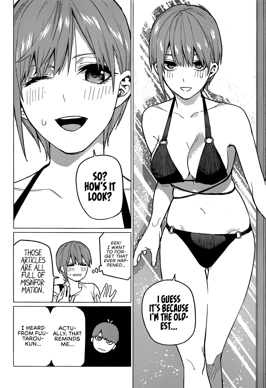 Go-Toubun no Hanayome Chapter 123 page 11 - Chapter 123: The Quintuplets Can't Share A Secret
