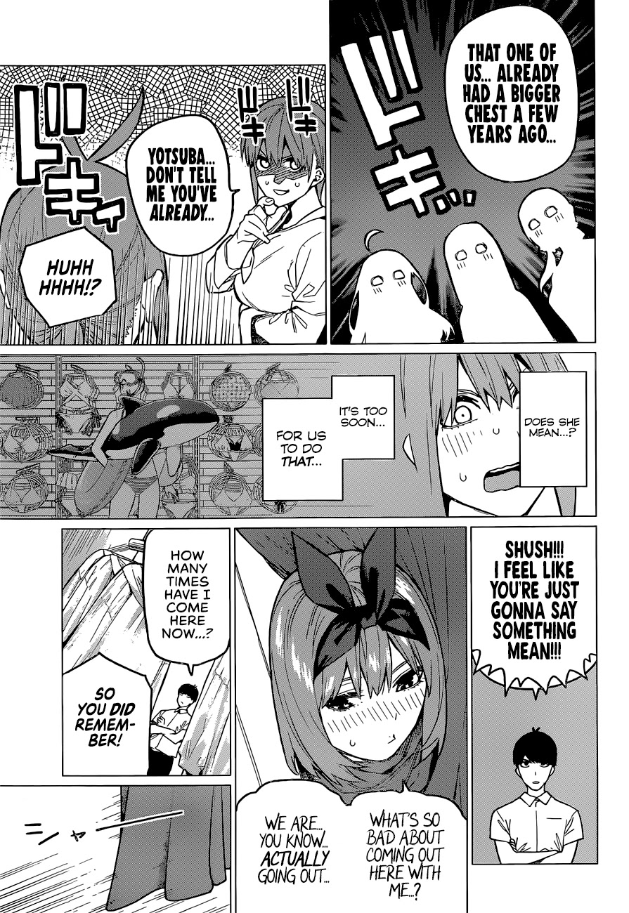 Go-Toubun no Hanayome Chapter 123 page 12 - Chapter 123: The Quintuplets Can't Share A Secret