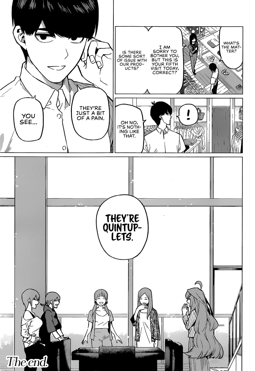 Go-Toubun no Hanayome Chapter 123 page 18 - Chapter 123: The Quintuplets Can't Share A Secret