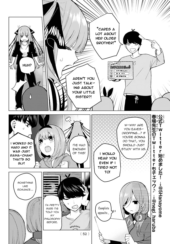 Go-Toubun no Hanayome Chapter 17 page 6 - Chapter 17: Night time study session [HQ]