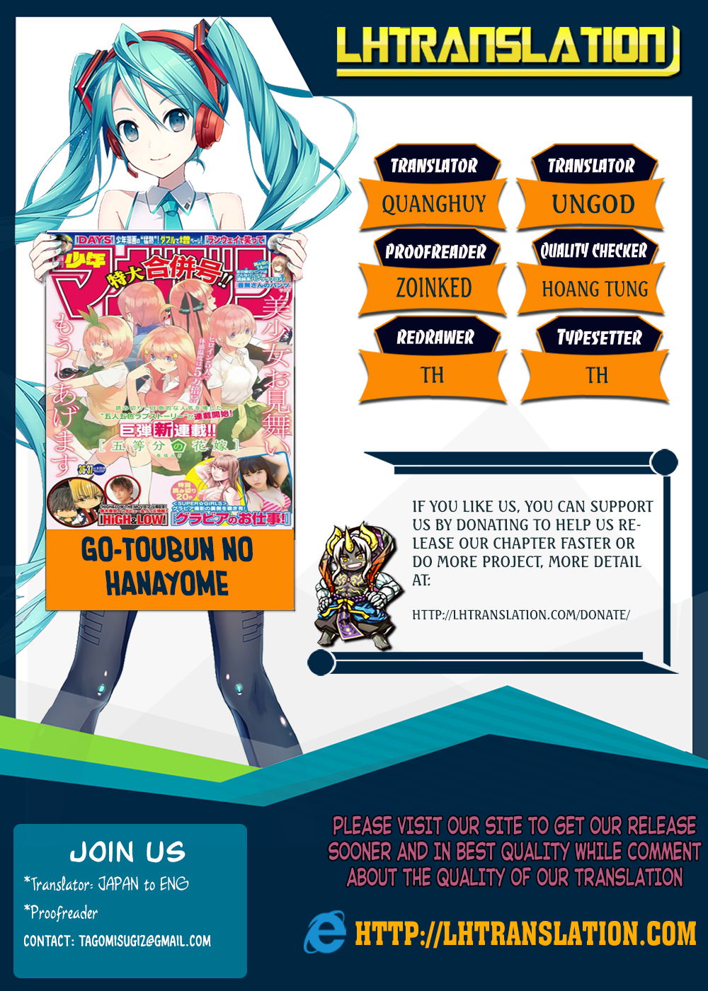 Go-Toubun no Hanayome Chapter 20 page 1 - Chapter 20: Midterm Examinations