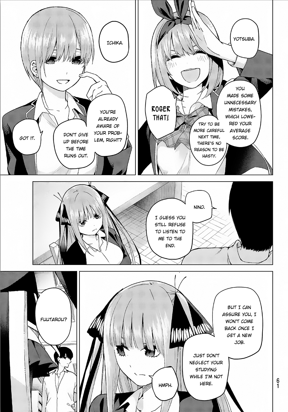 Go-Toubun no Hanayome Chapter 20 page 10 - Chapter 20: Midterm Examinations