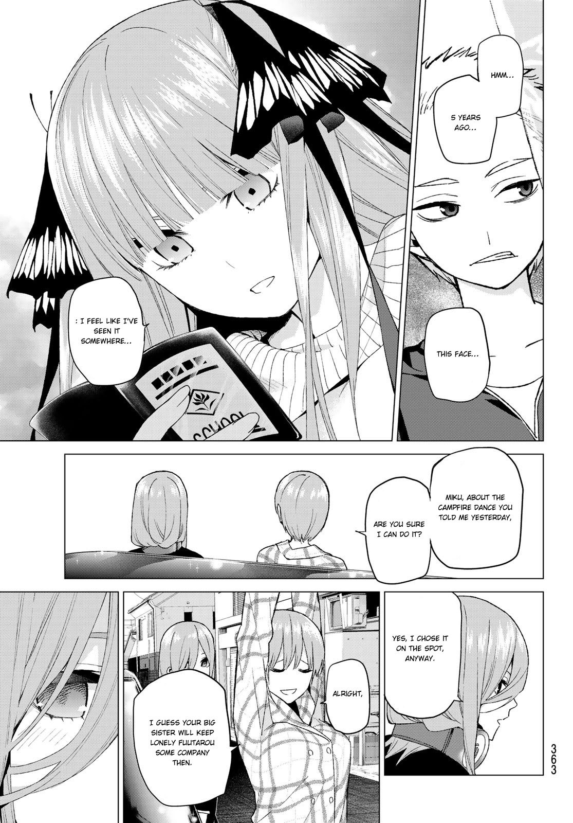 Go-Toubun no Hanayome Chapter 23 page 17 - Chapter 23: Six-person Field Trip