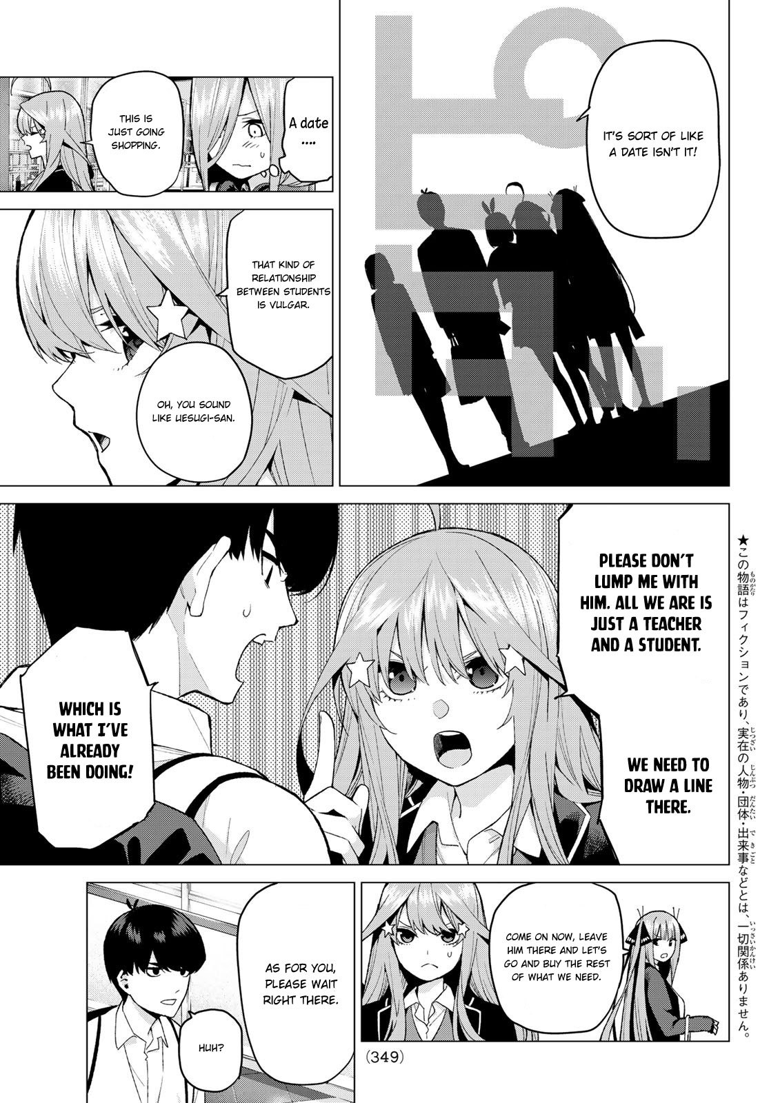 Go-Toubun no Hanayome Chapter 23 page 4 - Chapter 23: Six-person Field Trip