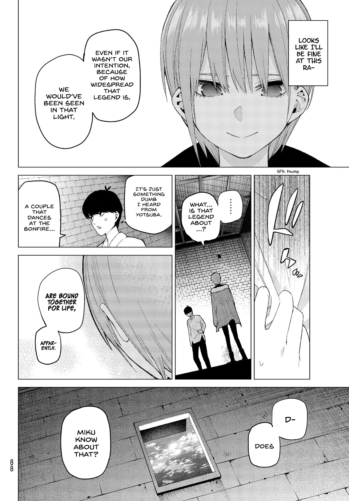 Go-Toubun no Hanayome Chapter 28 page 12 - Chapter 28: The Legend that Binds - Day Two ④