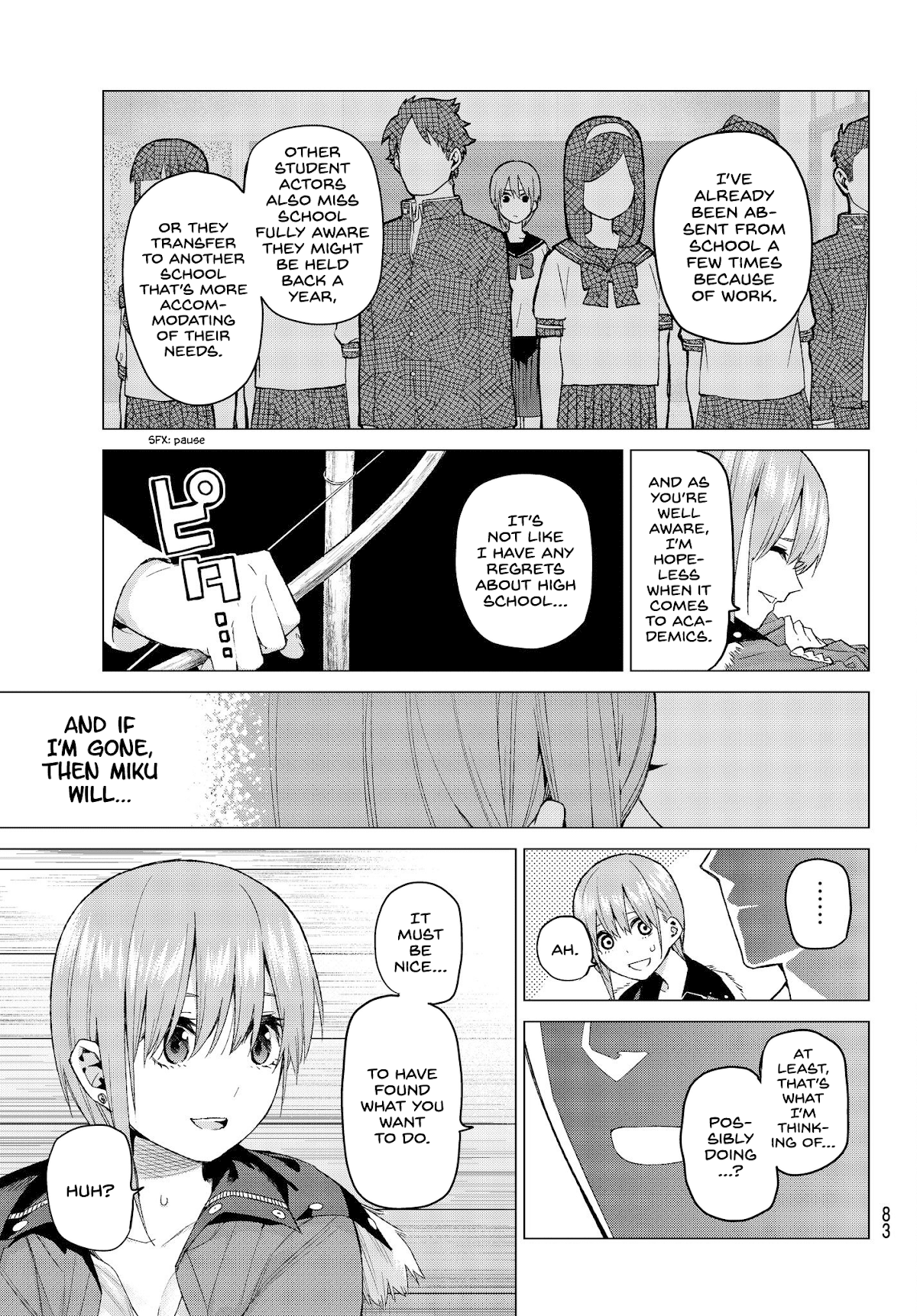 Go-Toubun no Hanayome Chapter 28 page 7 - Chapter 28: The Legend that Binds - Day Two ④