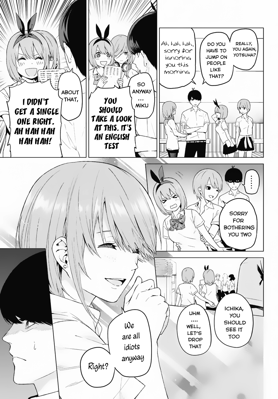 Go-Toubun no Hanayome Chapter 3 page 12 - Chapter 3: Confession on the Rooftop