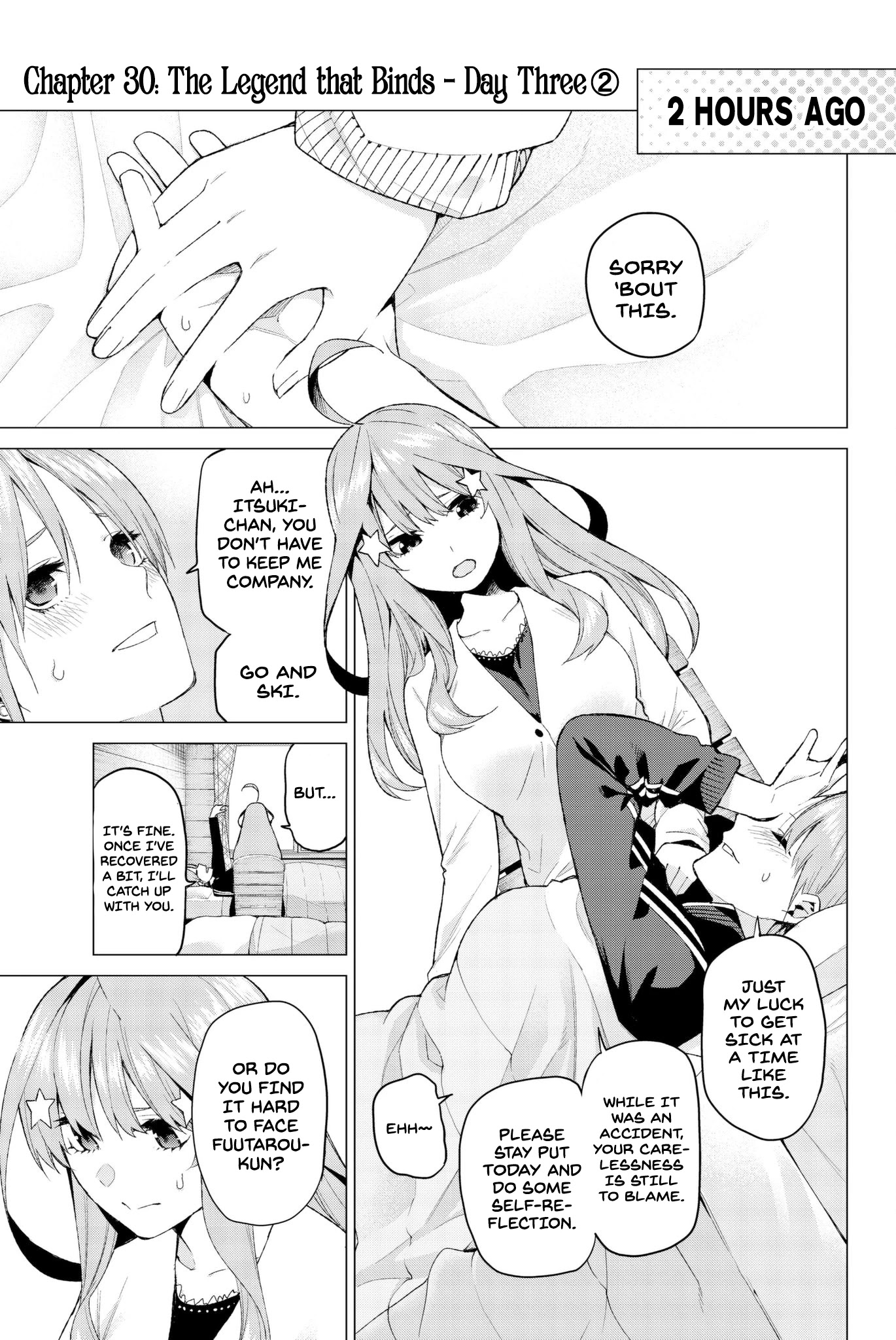 Go-Toubun no Hanayome Chapter 30 page 1 - Chapter 30: The Legend that Binds - Day Three ②