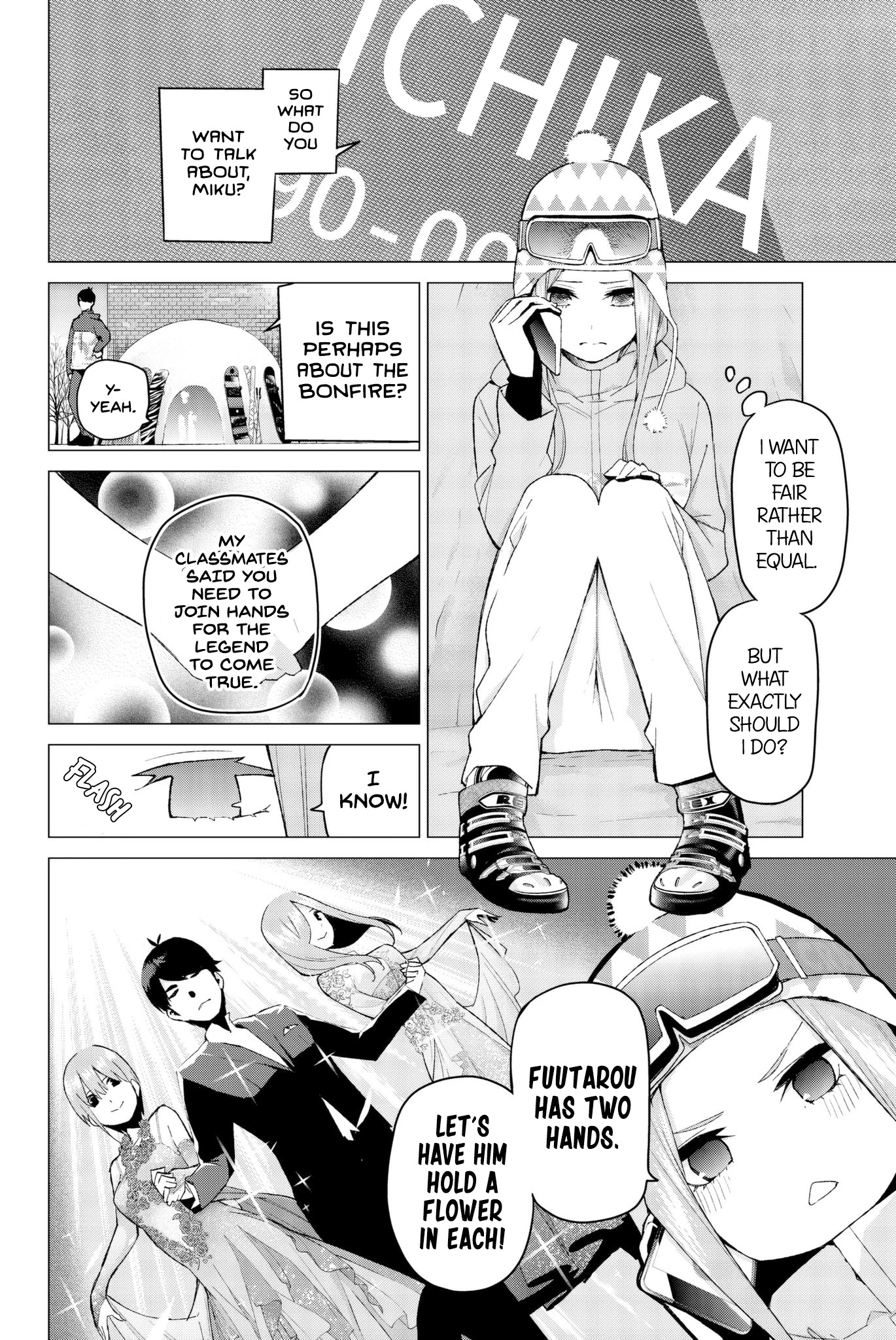 Go-Toubun no Hanayome Chapter 30 page 4 - Chapter 30: The Legend that Binds - Day Three ②