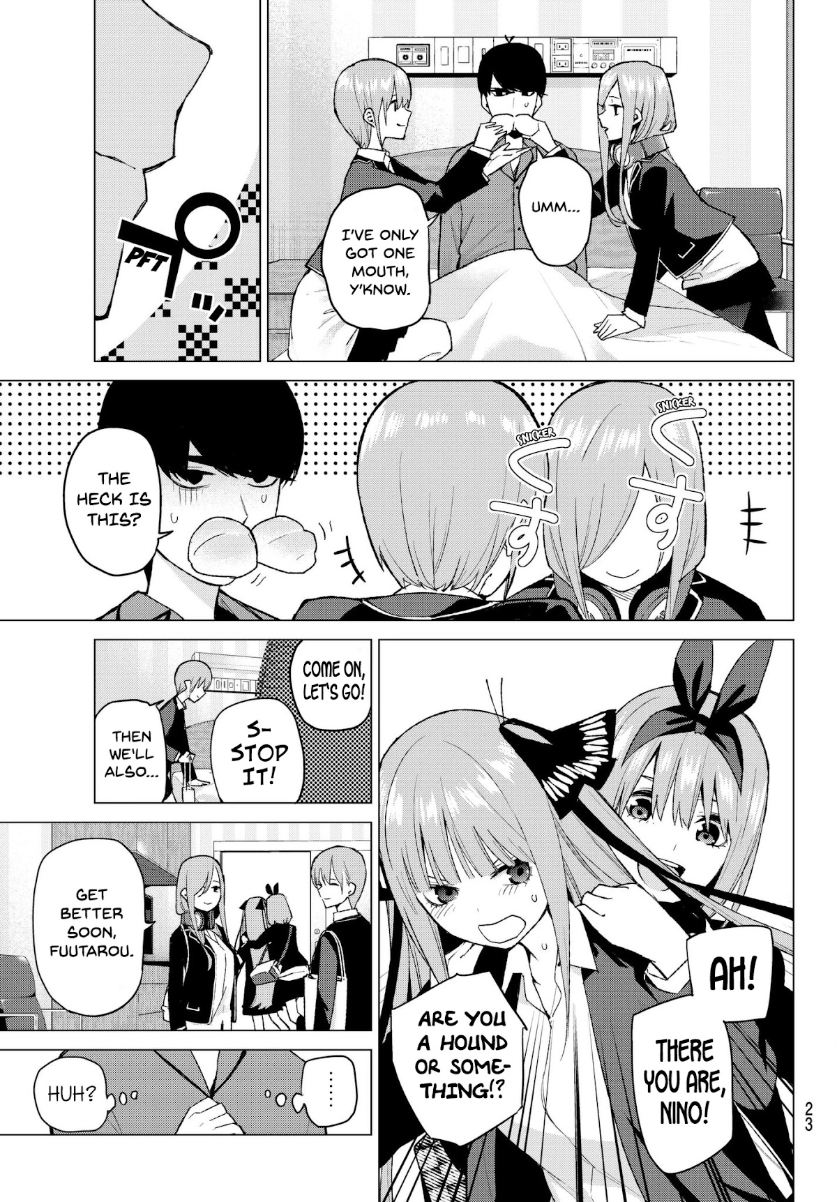 Go-Toubun no Hanayome Chapter 33 page 14 - Chapter 33: Visiting Encounter