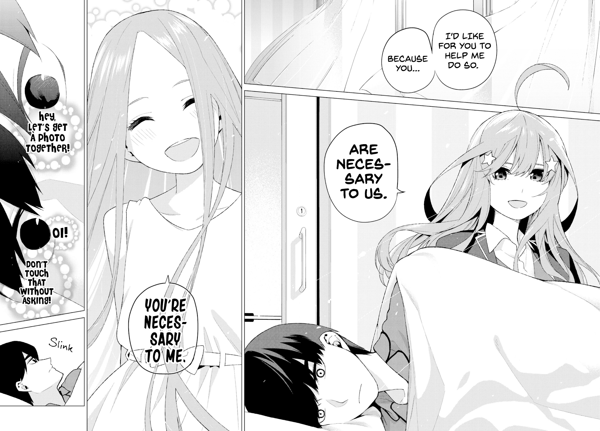 Go-Toubun no Hanayome Chapter 34 page 16 - Chapter 34: Together, Today with Tumult in Kyoto