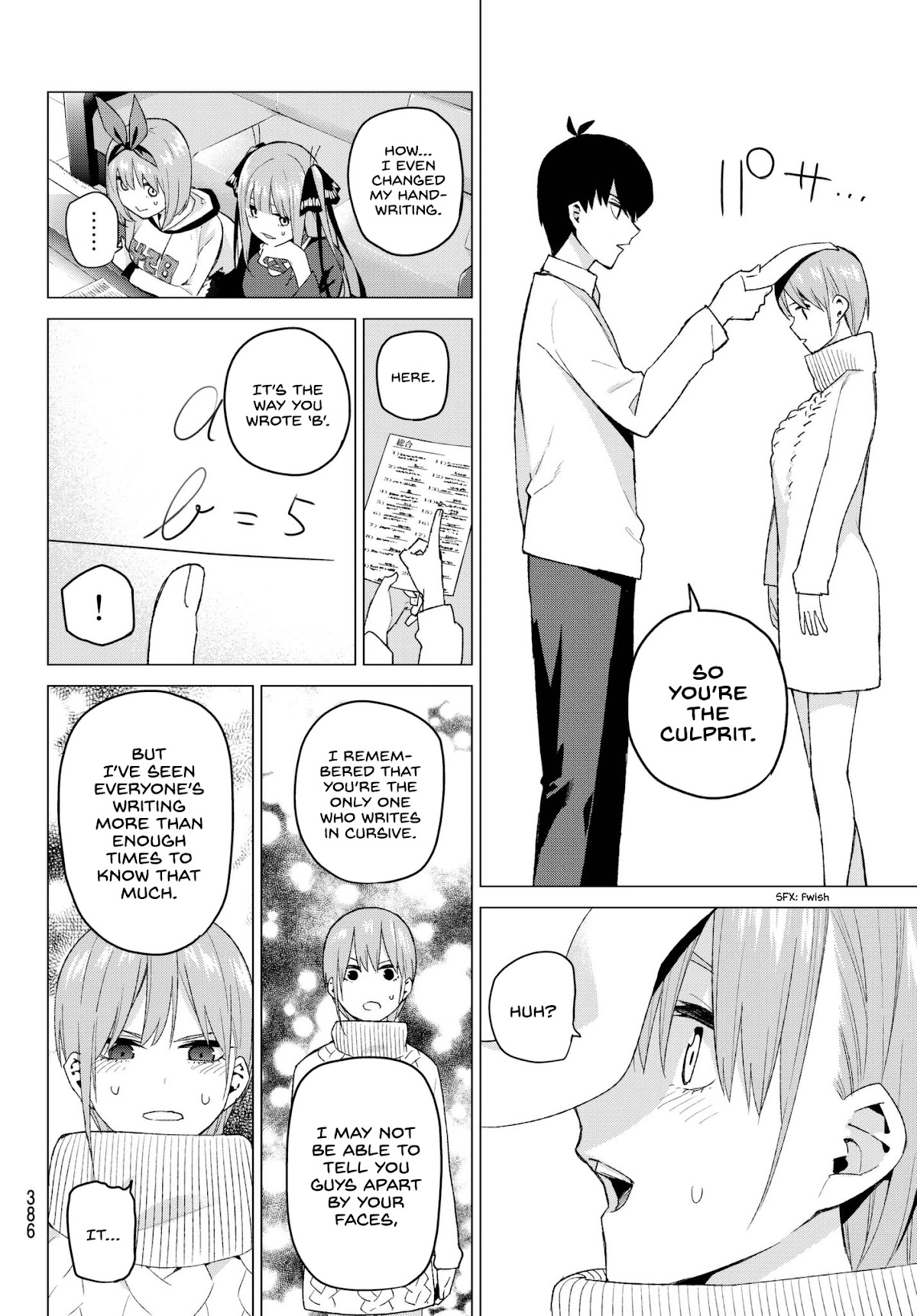 Go-Toubun no Hanayome Chapter 35 page 14 - Chapter 35: Detective Fuutarou and the Five Suspects