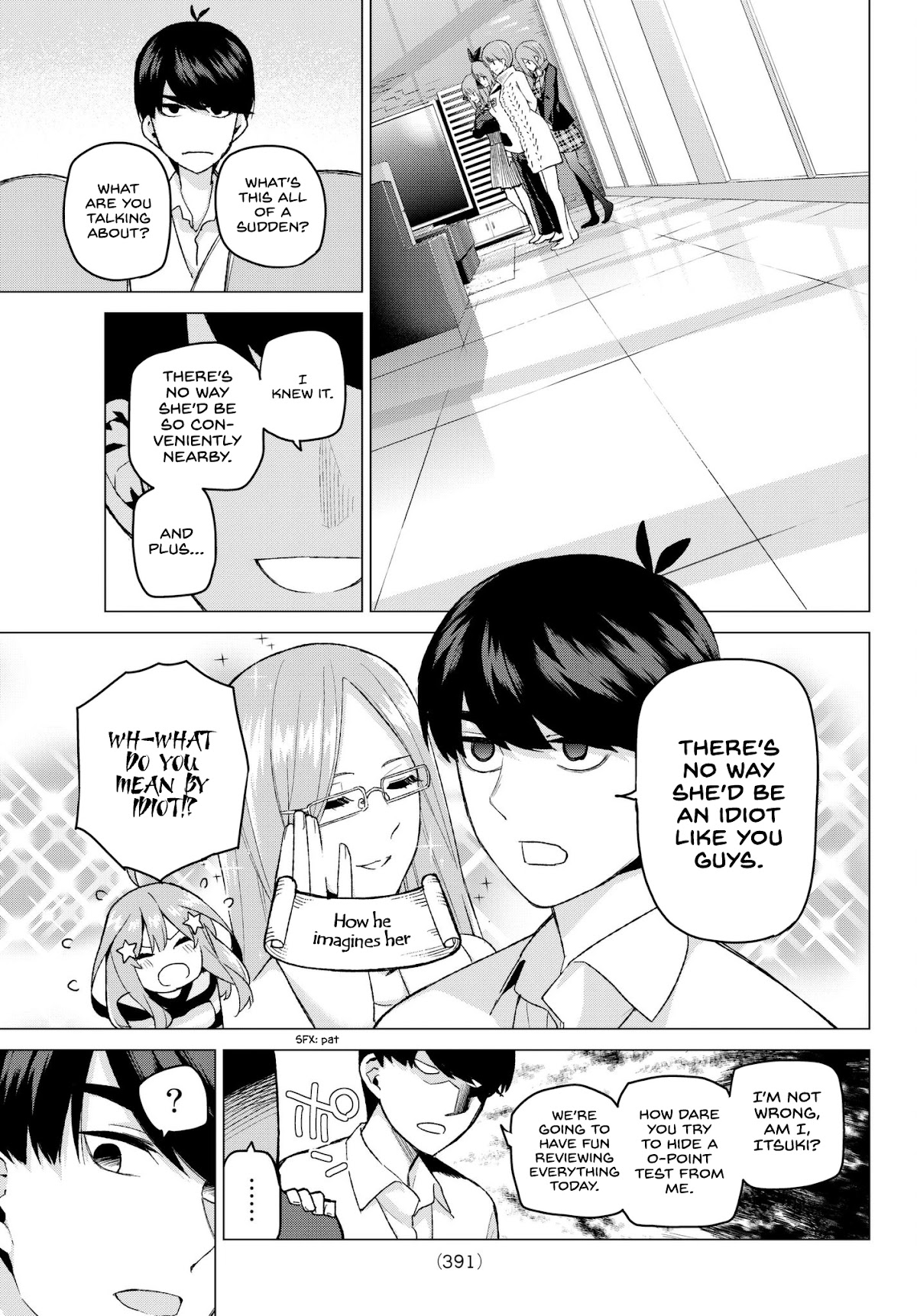 Go-Toubun no Hanayome Chapter 35 page 19 - Chapter 35: Detective Fuutarou and the Five Suspects