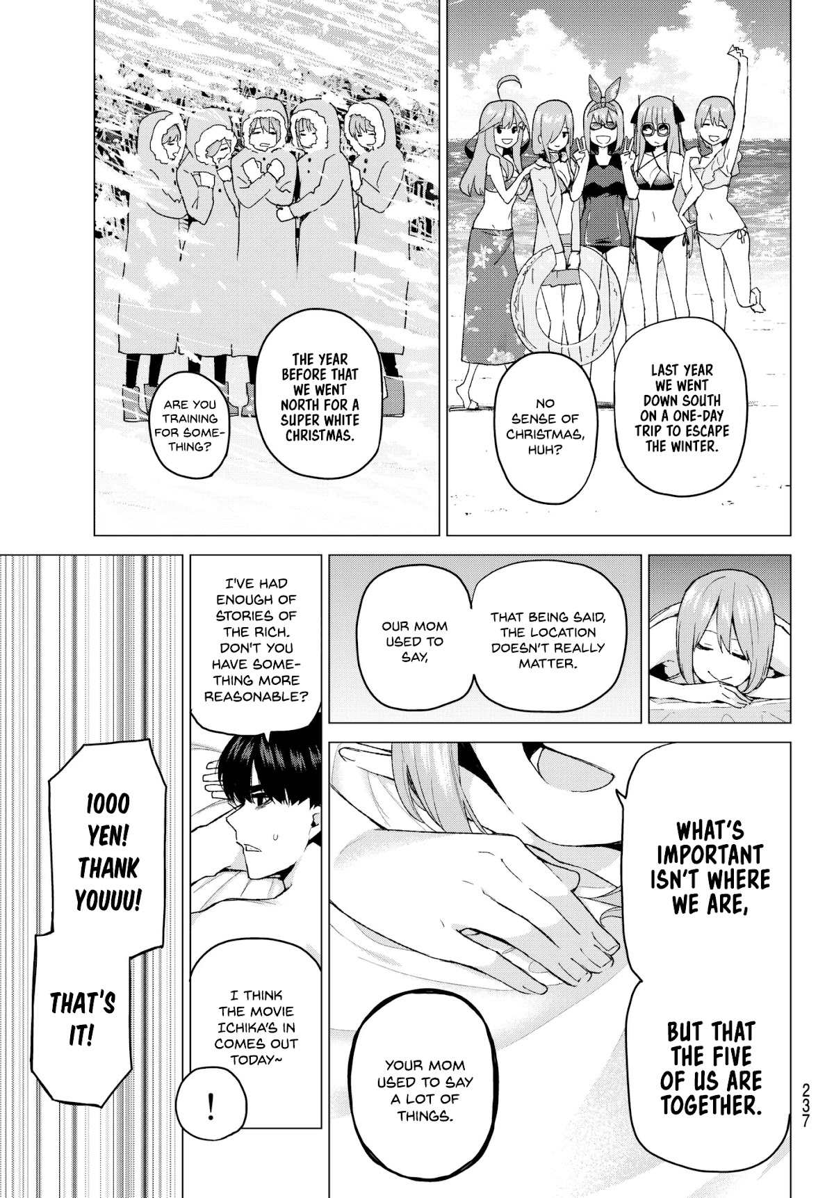Go-Toubun no Hanayome Chapter 36 page 11 - Chapter 36: Labour Thanksgiving Tour ①