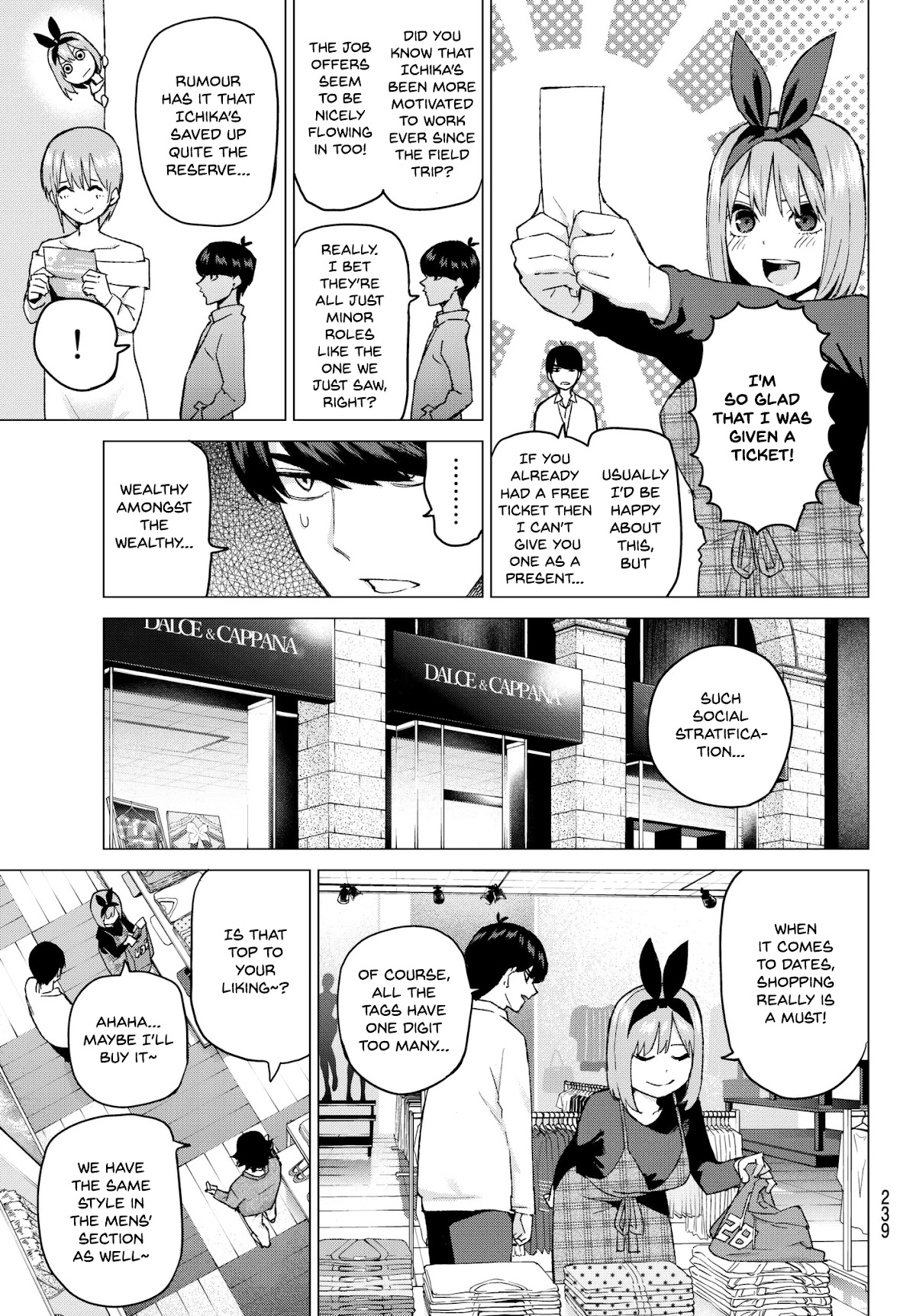 Go-Toubun no Hanayome Chapter 36 page 13 - Chapter 36: Labour Thanksgiving Tour ①