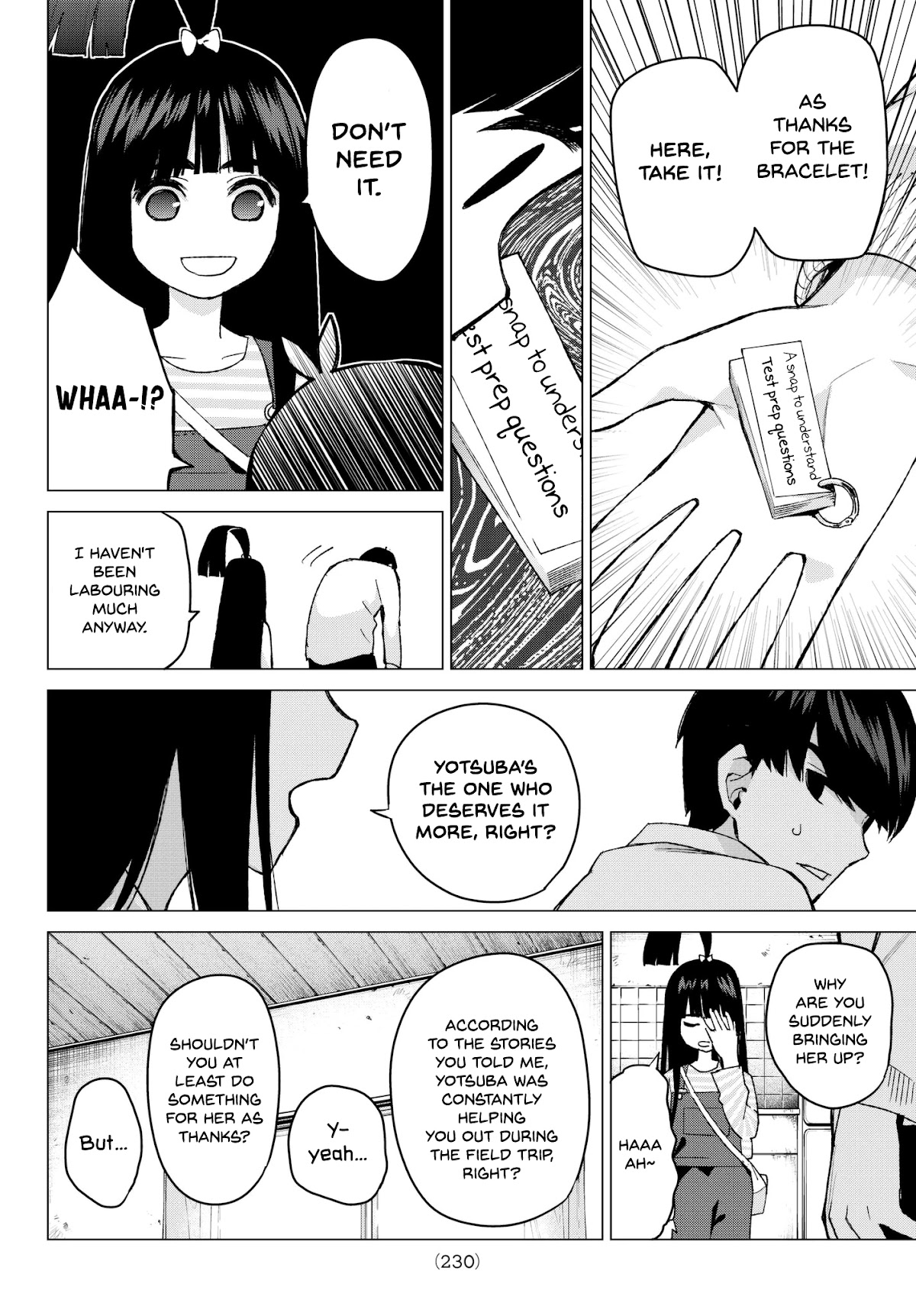 Go-Toubun no Hanayome Chapter 36 page 4 - Chapter 36: Labour Thanksgiving Tour ①