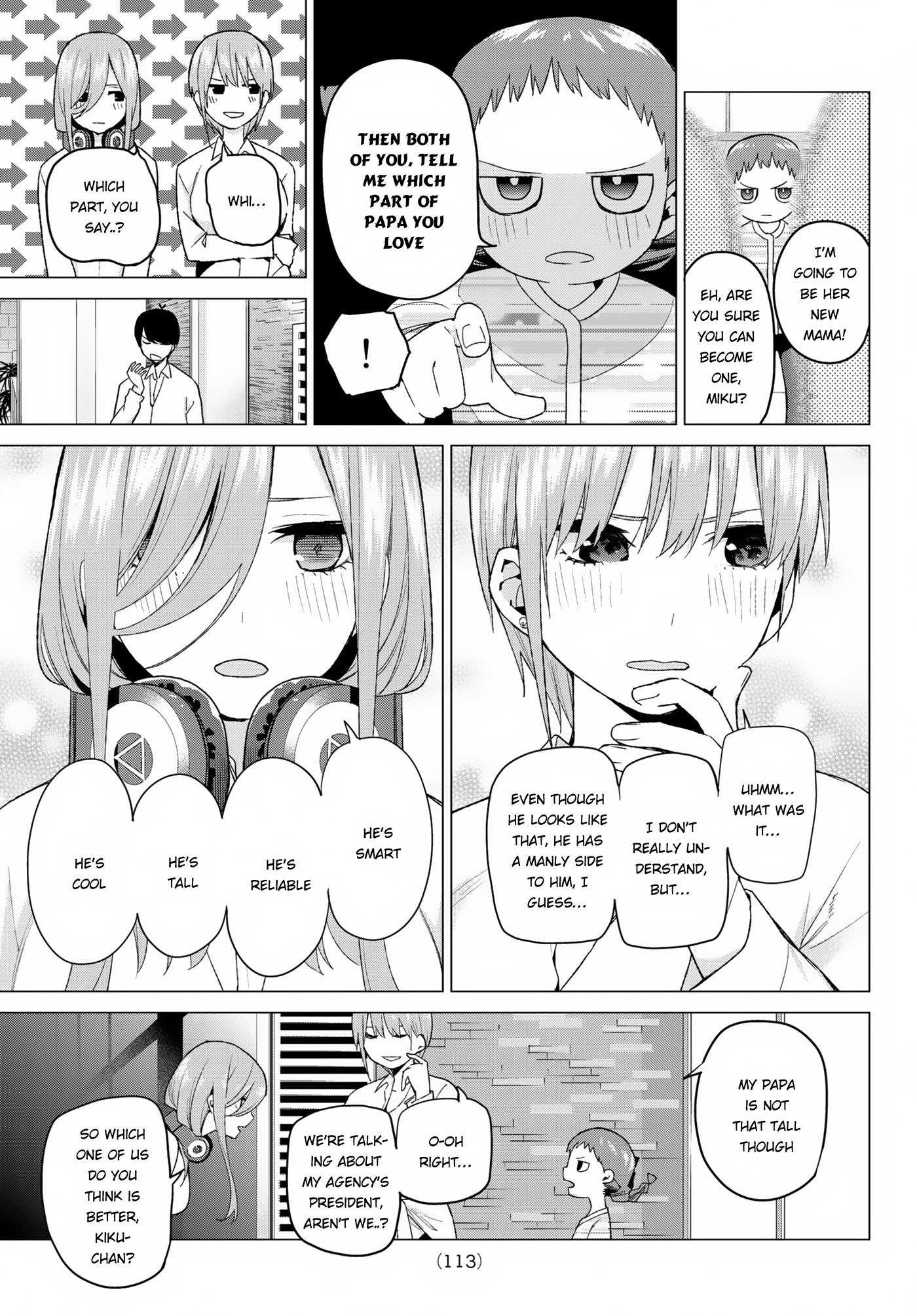 Go-Toubun no Hanayome Chapter 38 page 12 - Chapter 38: Confession in the Living Room