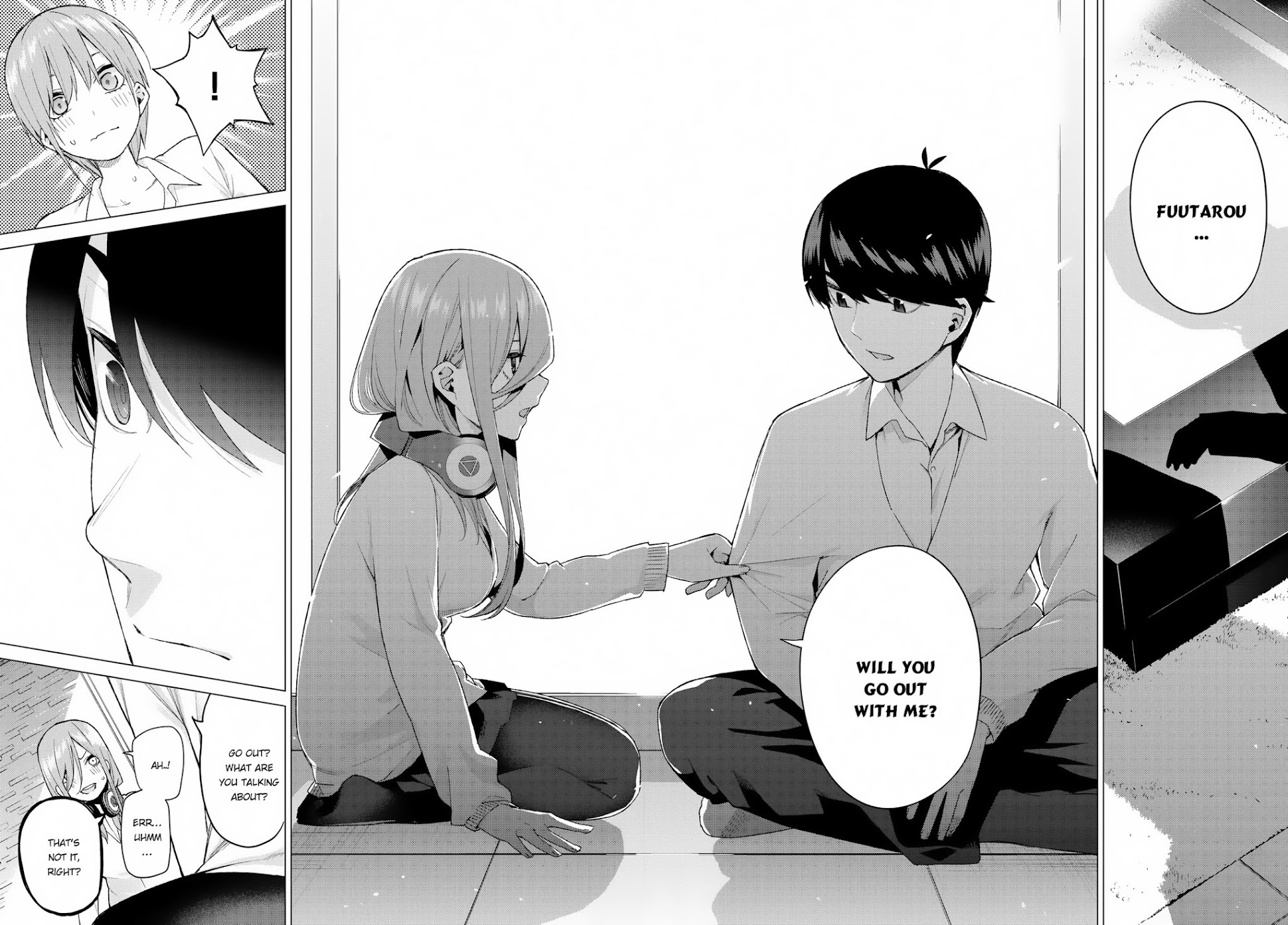 Go-Toubun no Hanayome Chapter 38 page 15 - Chapter 38: Confession in the Living Room