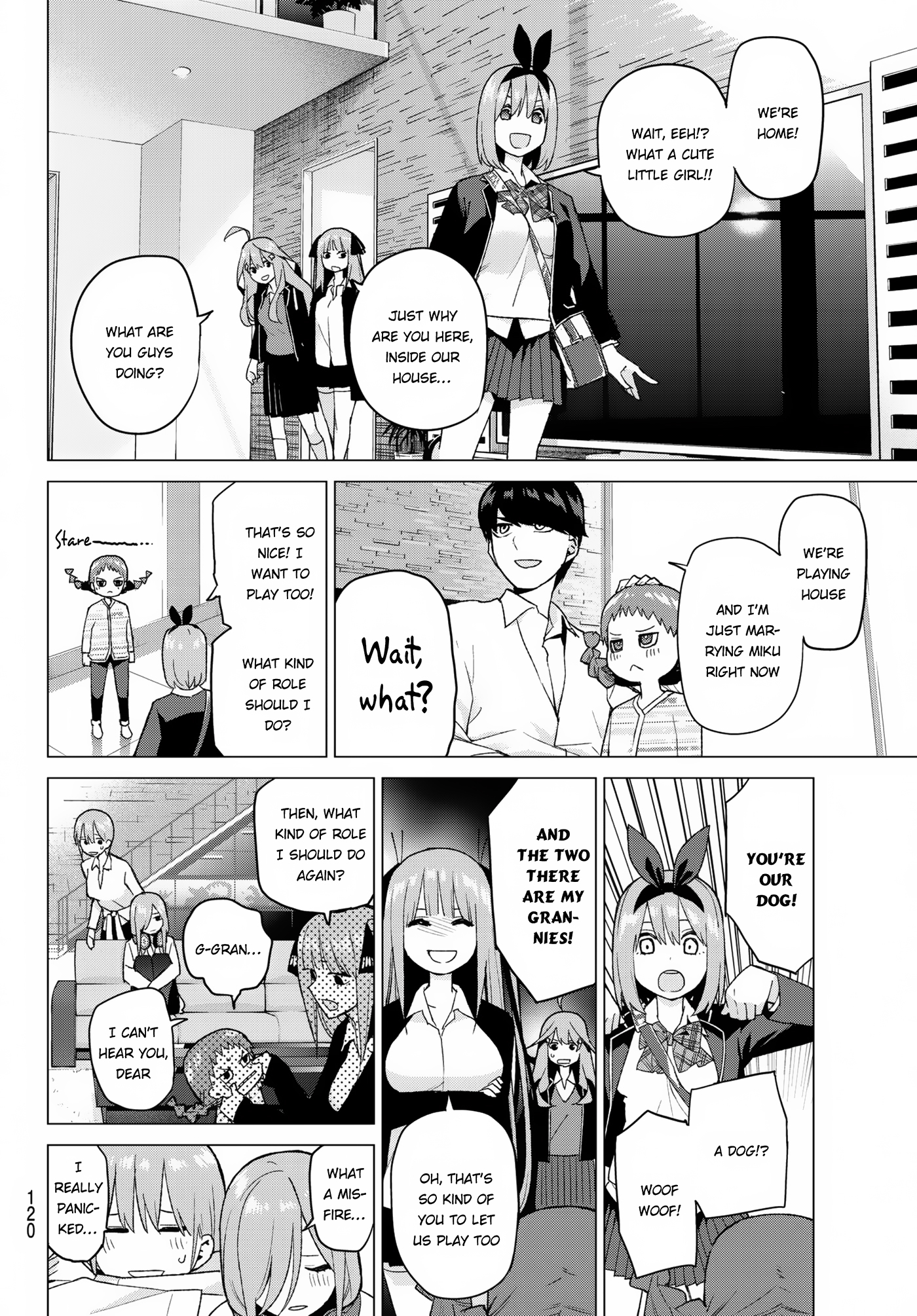 Go-Toubun no Hanayome Chapter 38 page 17 - Chapter 38: Confession in the Living Room