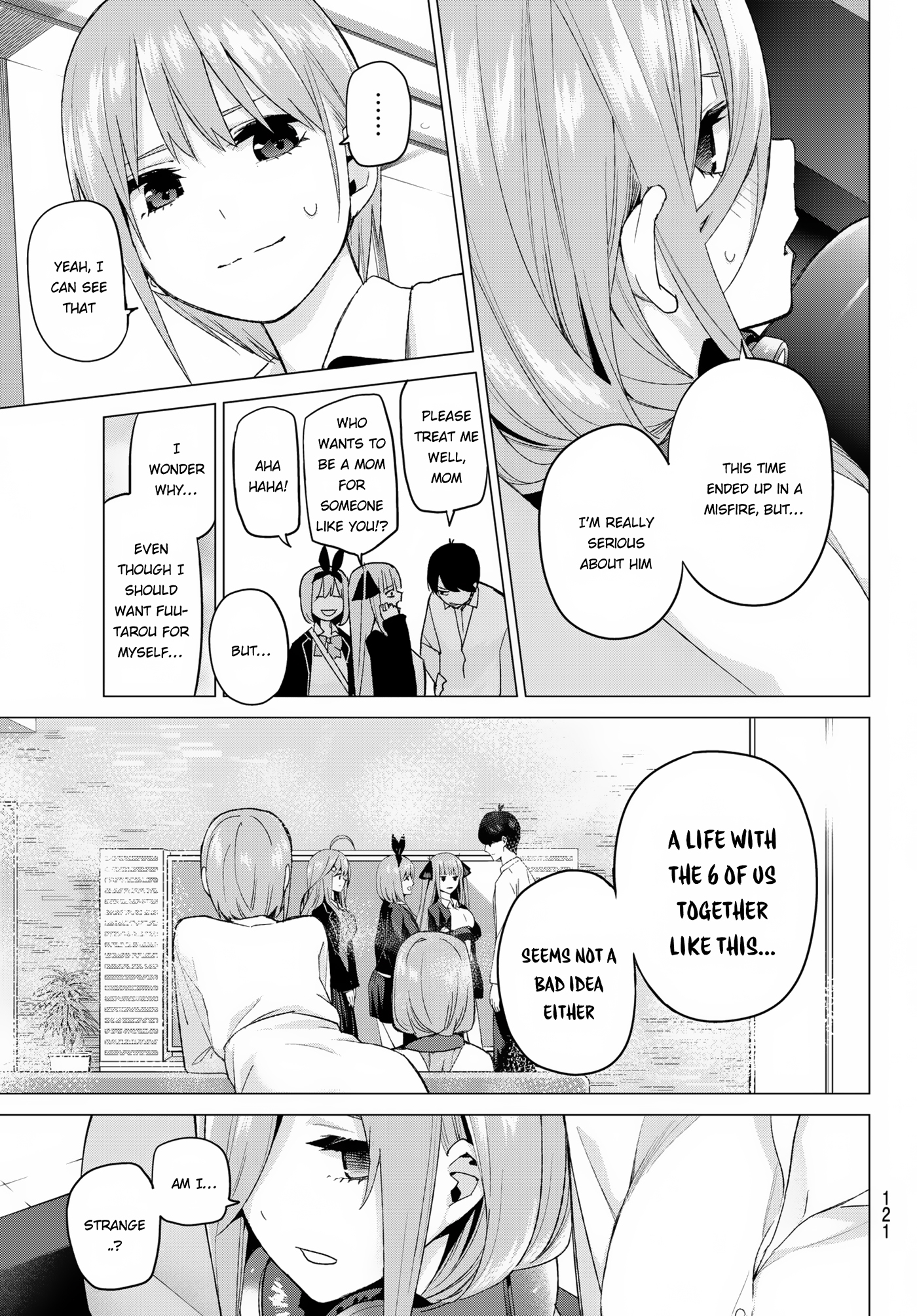 Go-Toubun no Hanayome Chapter 38 page 18 - Chapter 38: Confession in the Living Room