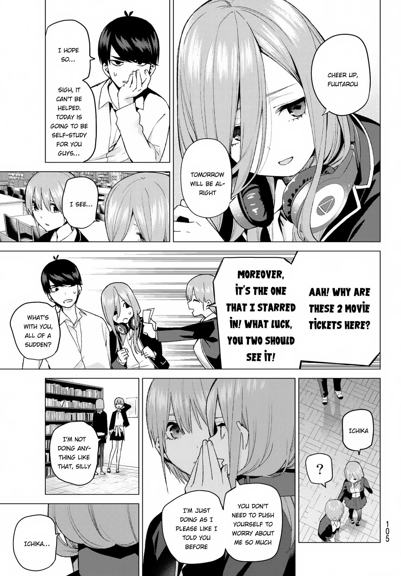 Go-Toubun no Hanayome Chapter 38 page 4 - Chapter 38: Confession in the Living Room