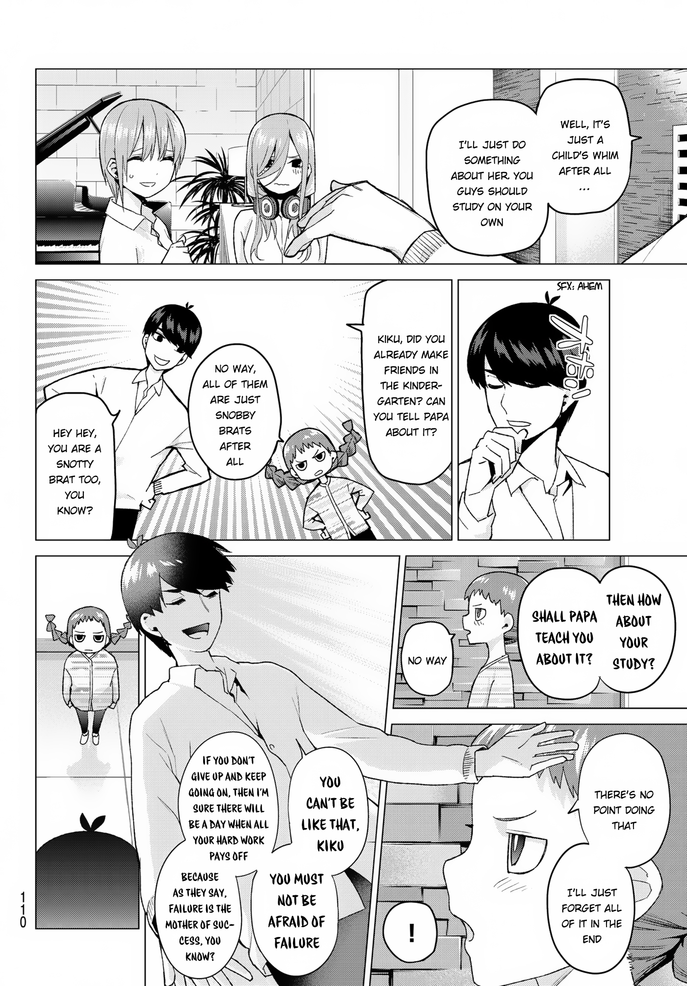 Go-Toubun no Hanayome Chapter 38 page 9 - Chapter 38: Confession in the Living Room