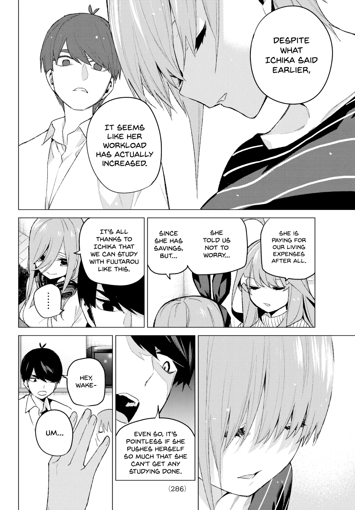 Go-Toubun no Hanayome Chapter 52 page 10 - Chapter 52: Good Work Today ①