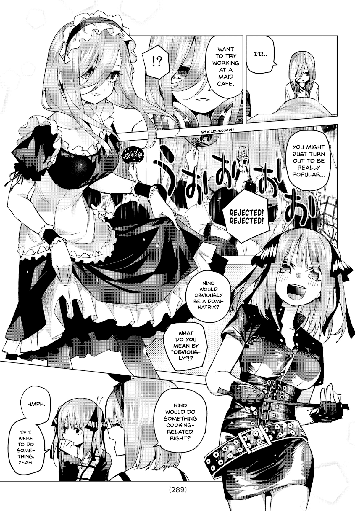 Go-Toubun no Hanayome Chapter 52 page 13 - Chapter 52: Good Work Today ①