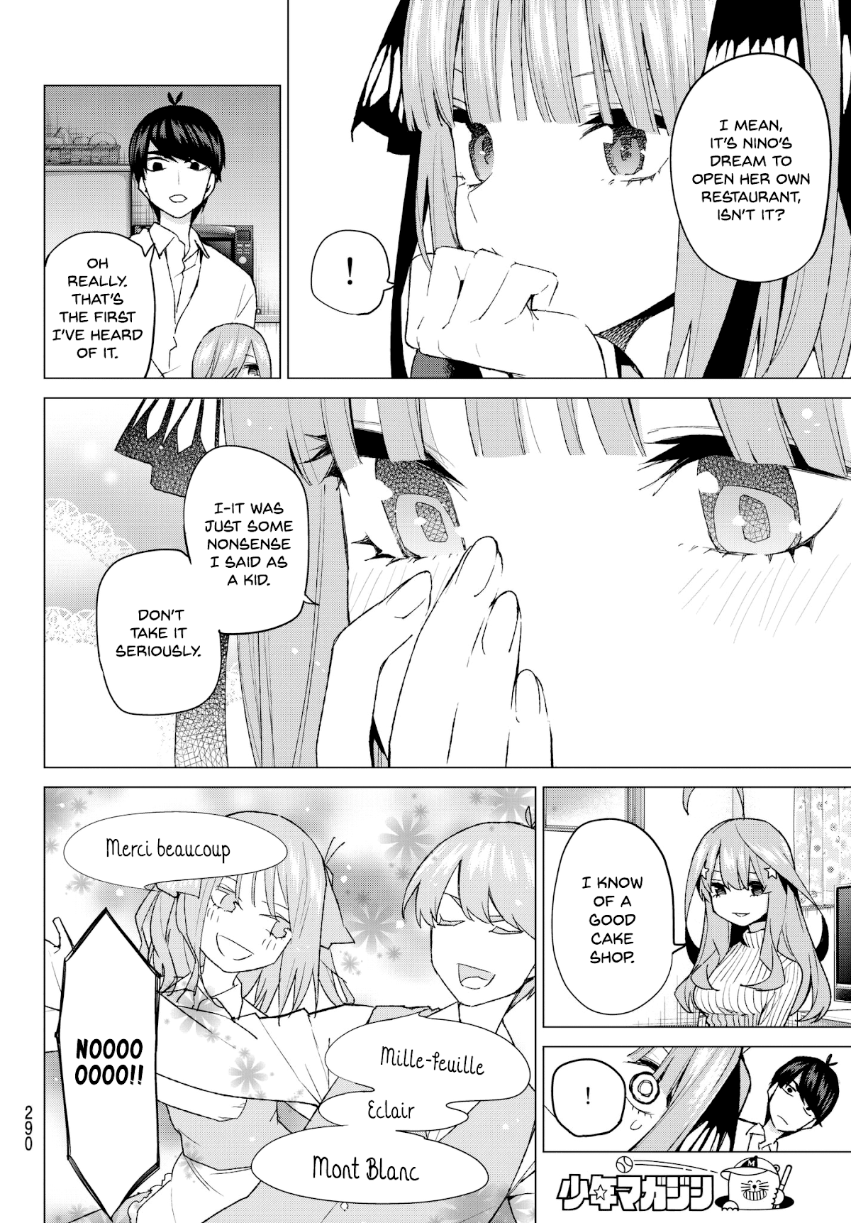 Go-Toubun no Hanayome Chapter 52 page 14 - Chapter 52: Good Work Today ①