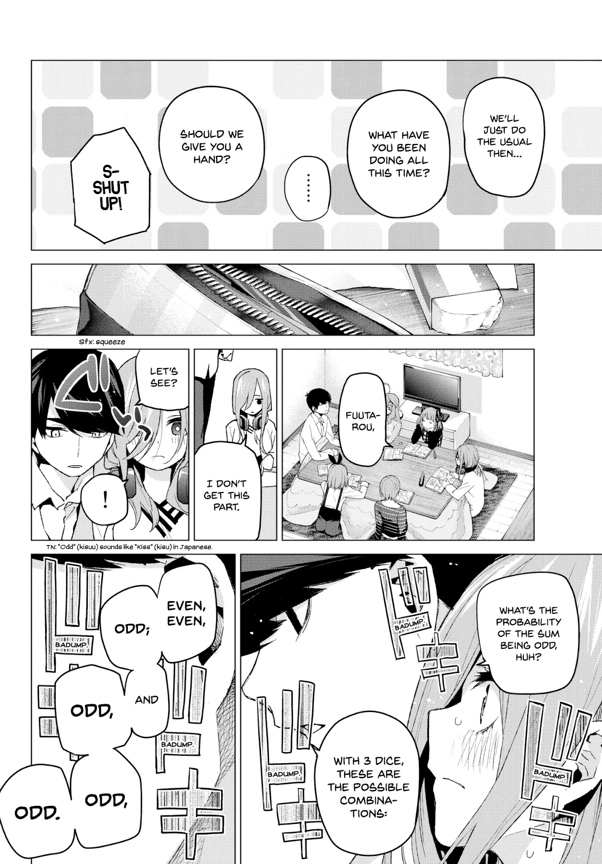 Go-Toubun no Hanayome Chapter 52 page 8 - Chapter 52: Good Work Today ①