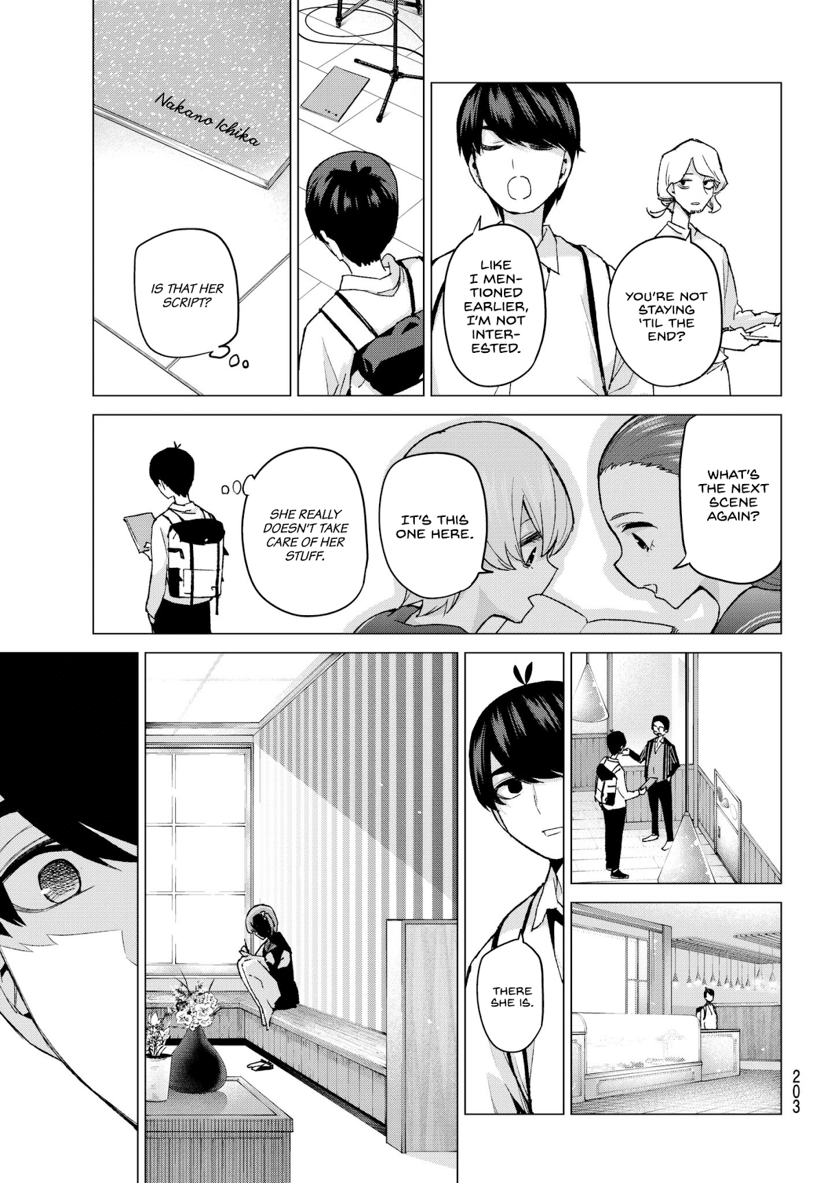 Go-Toubun no Hanayome Chapter 53 page 13 - Chapter 53: Good Work Today ②