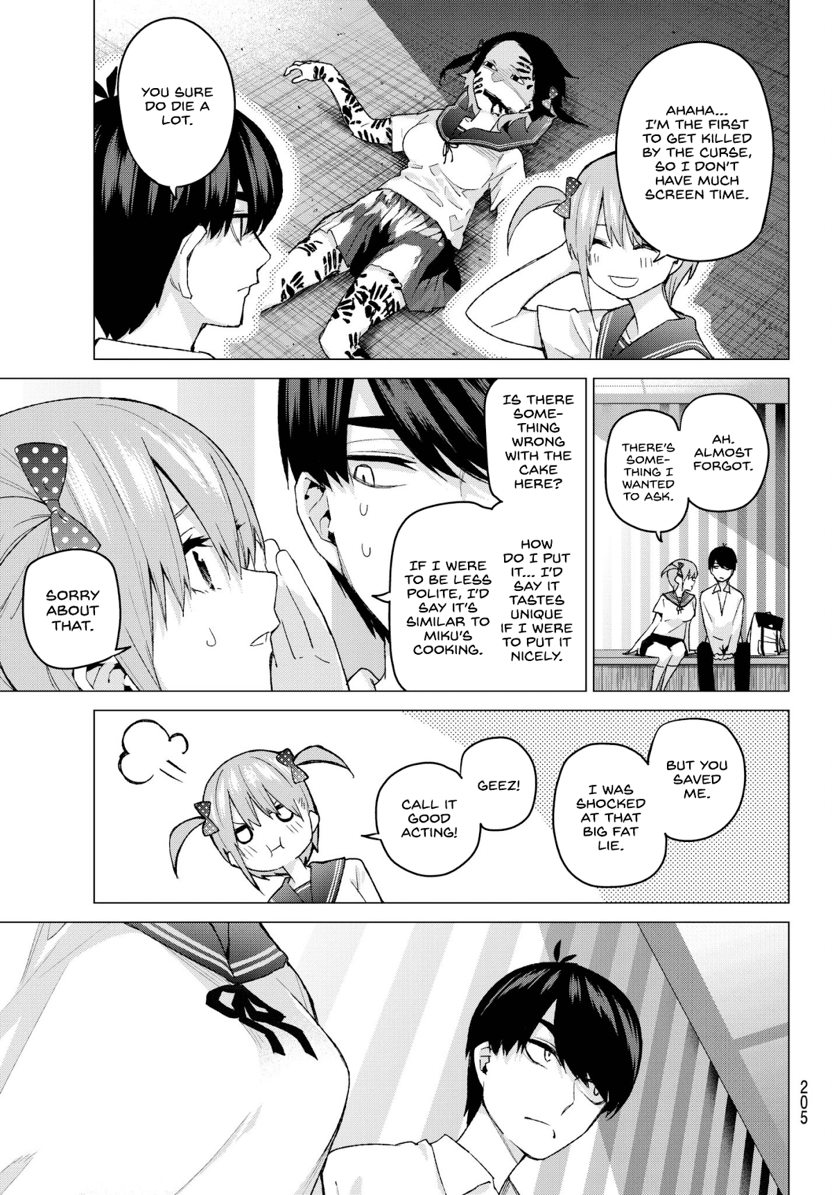 Go-Toubun no Hanayome Chapter 53 page 15 - Chapter 53: Good Work Today ②