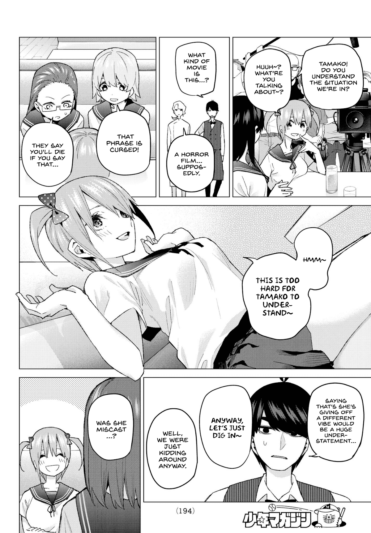 Go-Toubun no Hanayome Chapter 53 page 4 - Chapter 53: Good Work Today ②