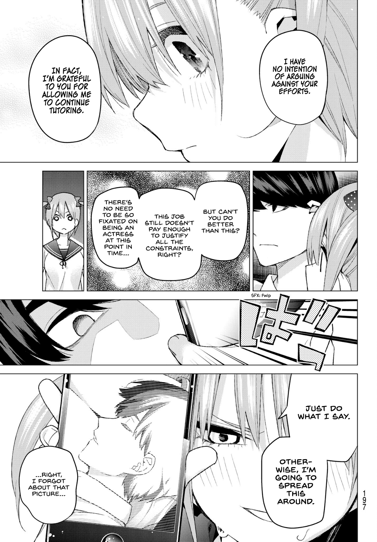 Go-Toubun no Hanayome Chapter 53 page 7 - Chapter 53: Good Work Today ②