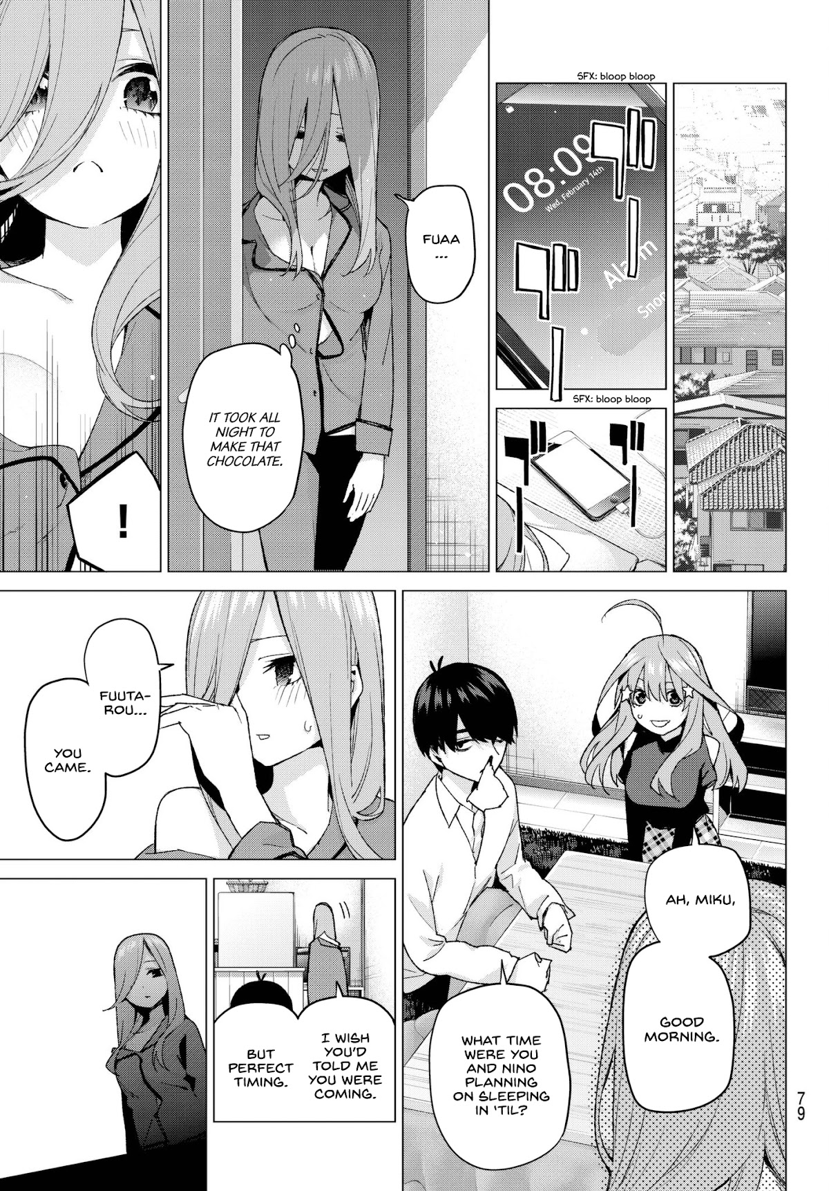 Go-Toubun no Hanayome Chapter 55 page 13 - Chapter 55: The Last Exam - Miku’s Side