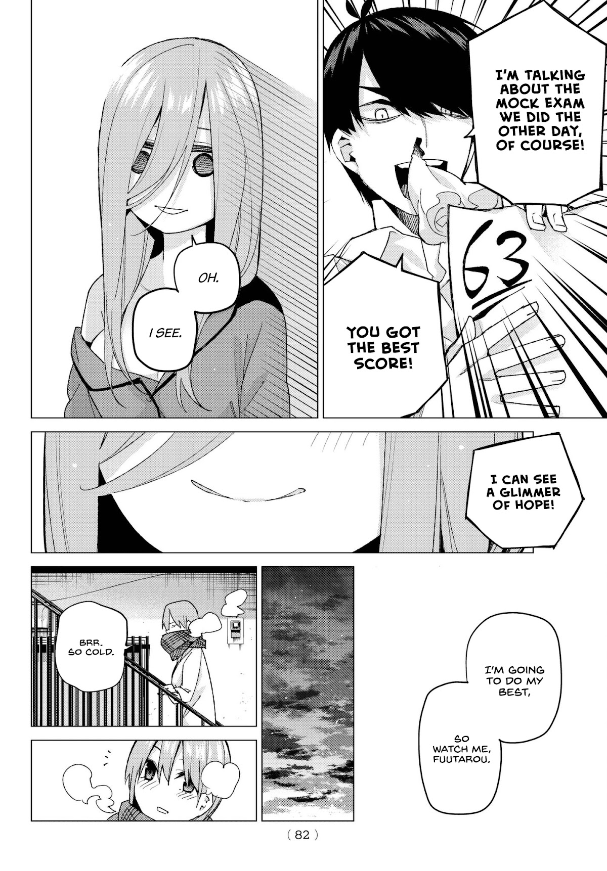 Go-Toubun no Hanayome Chapter 55 page 16 - Chapter 55: The Last Exam - Miku’s Side