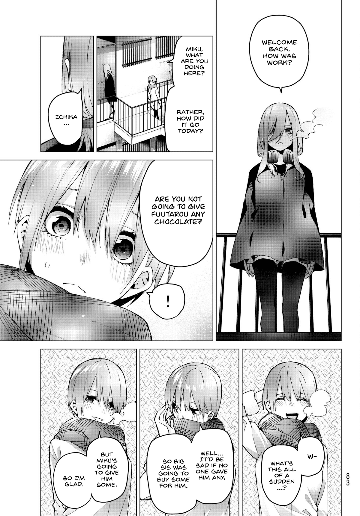Go-Toubun no Hanayome Chapter 55 page 17 - Chapter 55: The Last Exam - Miku’s Side