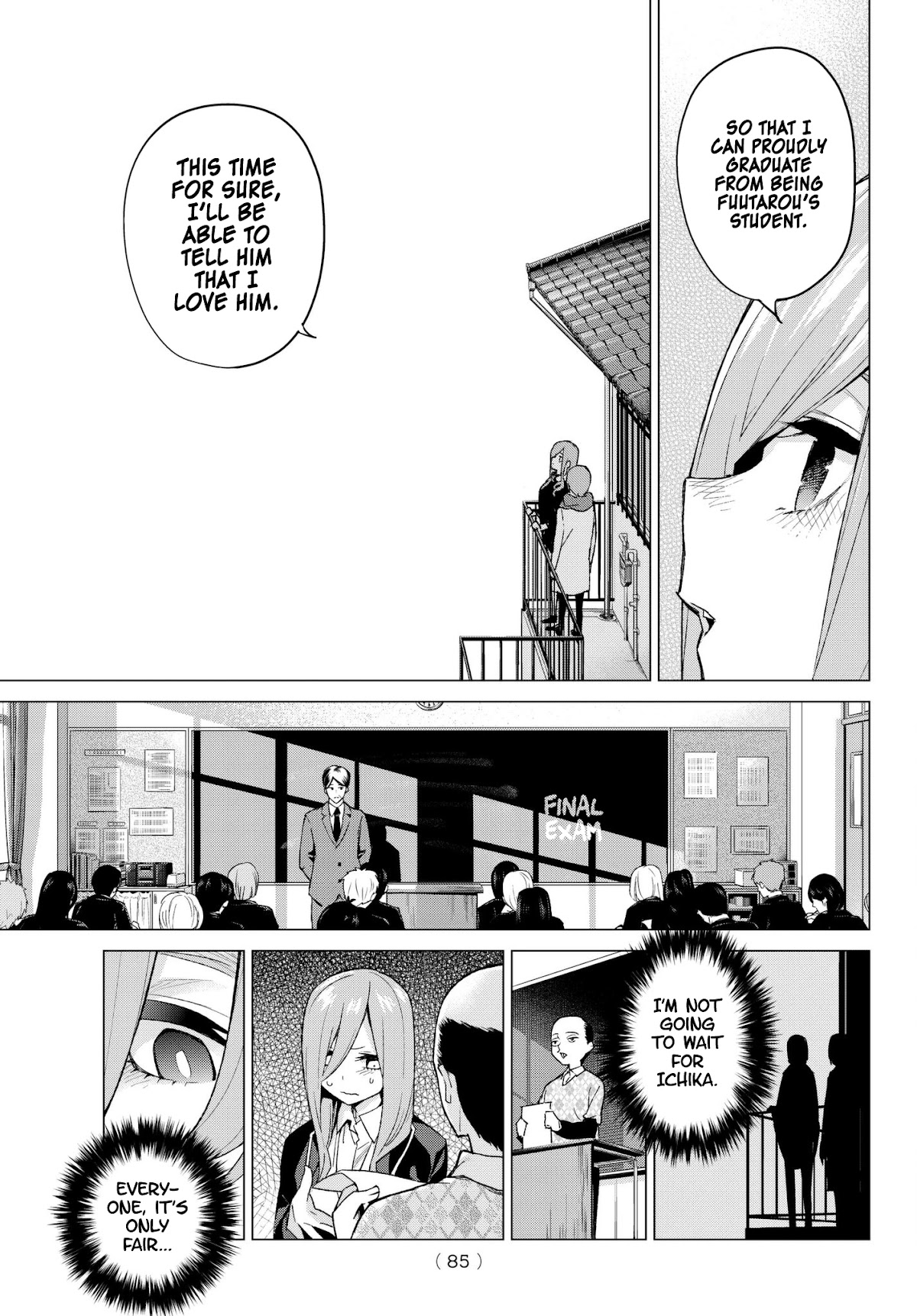Go-Toubun no Hanayome Chapter 55 page 19 - Chapter 55: The Last Exam - Miku’s Side