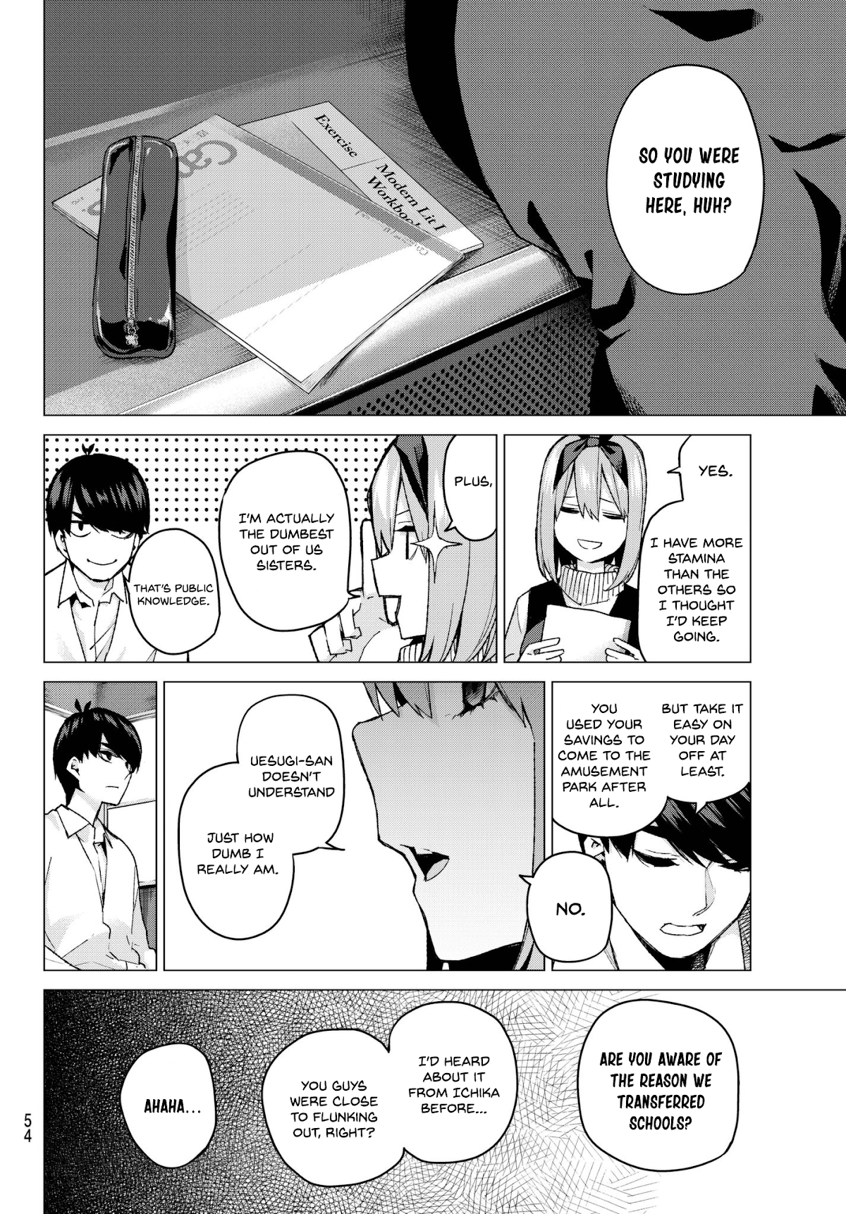 Go-Toubun no Hanayome Chapter 56 page 10 - Chapter 56: The Last Exam - Yotsuba’s Side