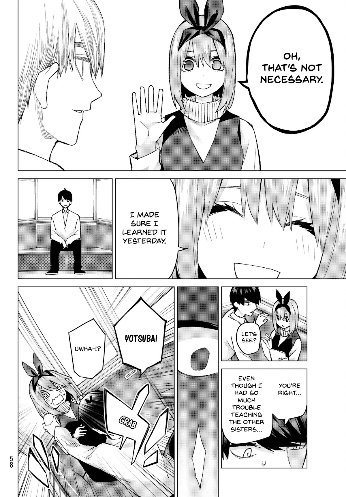 Go-Toubun no Hanayome Chapter 56 page 14 - Chapter 56: The Last Exam - Yotsuba’s Side