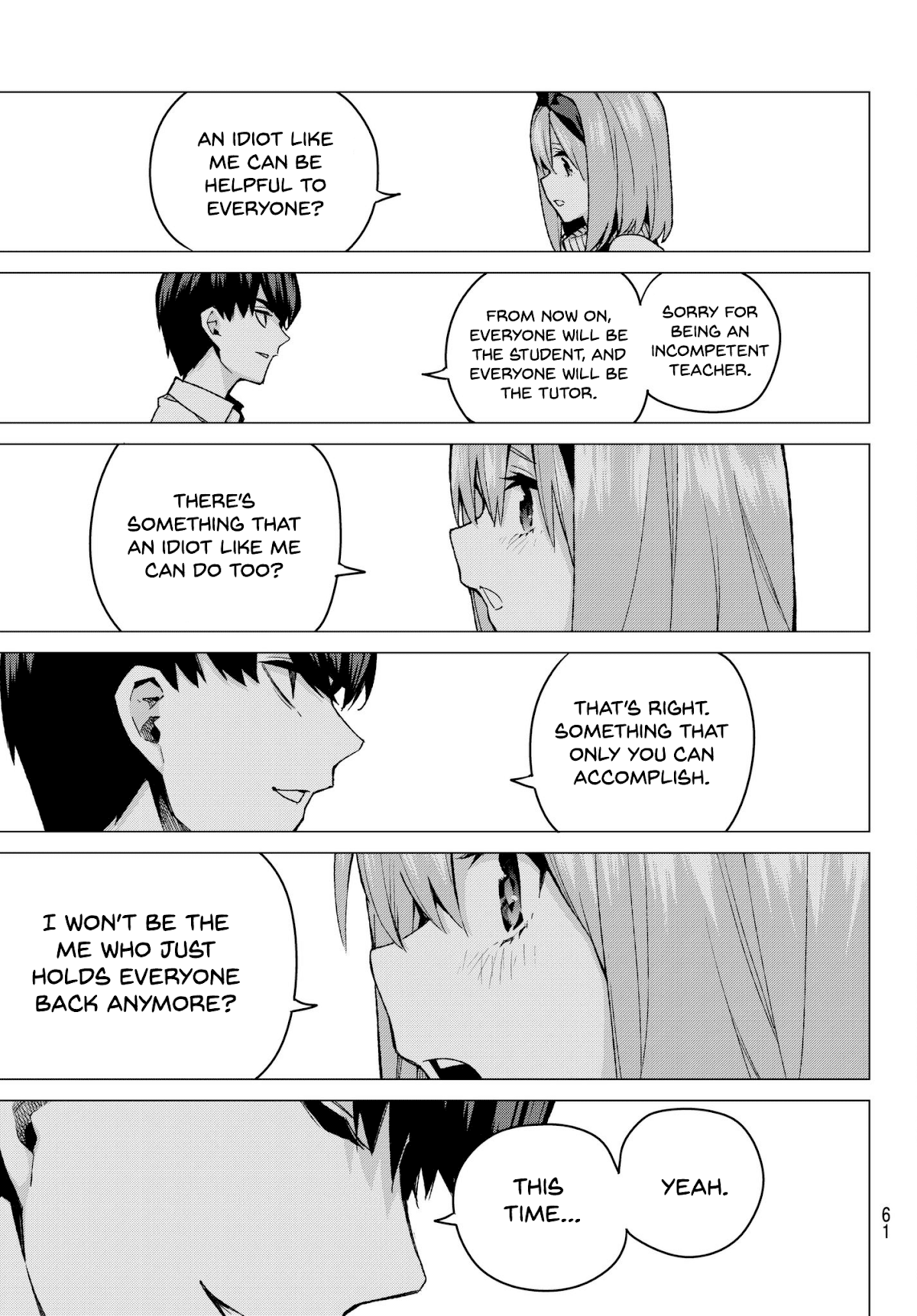 Go-Toubun no Hanayome Chapter 56 page 17 - Chapter 56: The Last Exam - Yotsuba’s Side