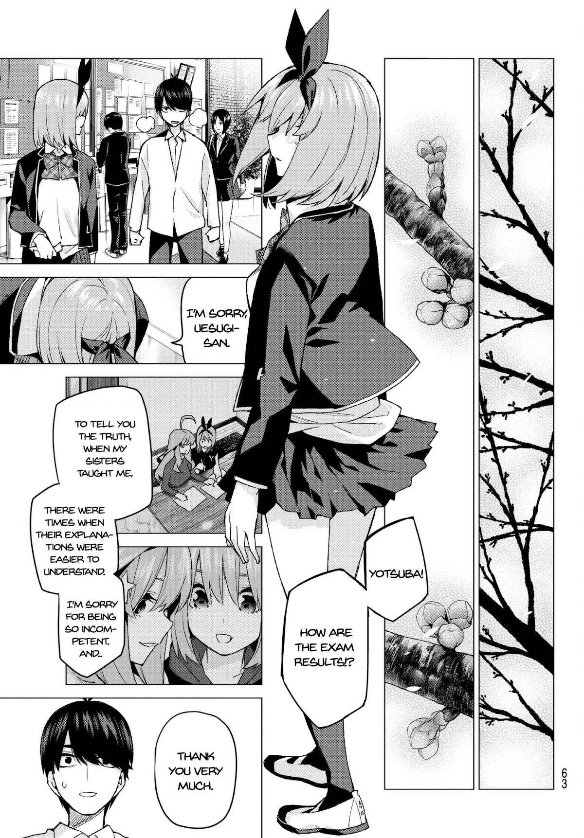 Go-Toubun no Hanayome Chapter 56 page 19 - Chapter 56: The Last Exam - Yotsuba’s Side
