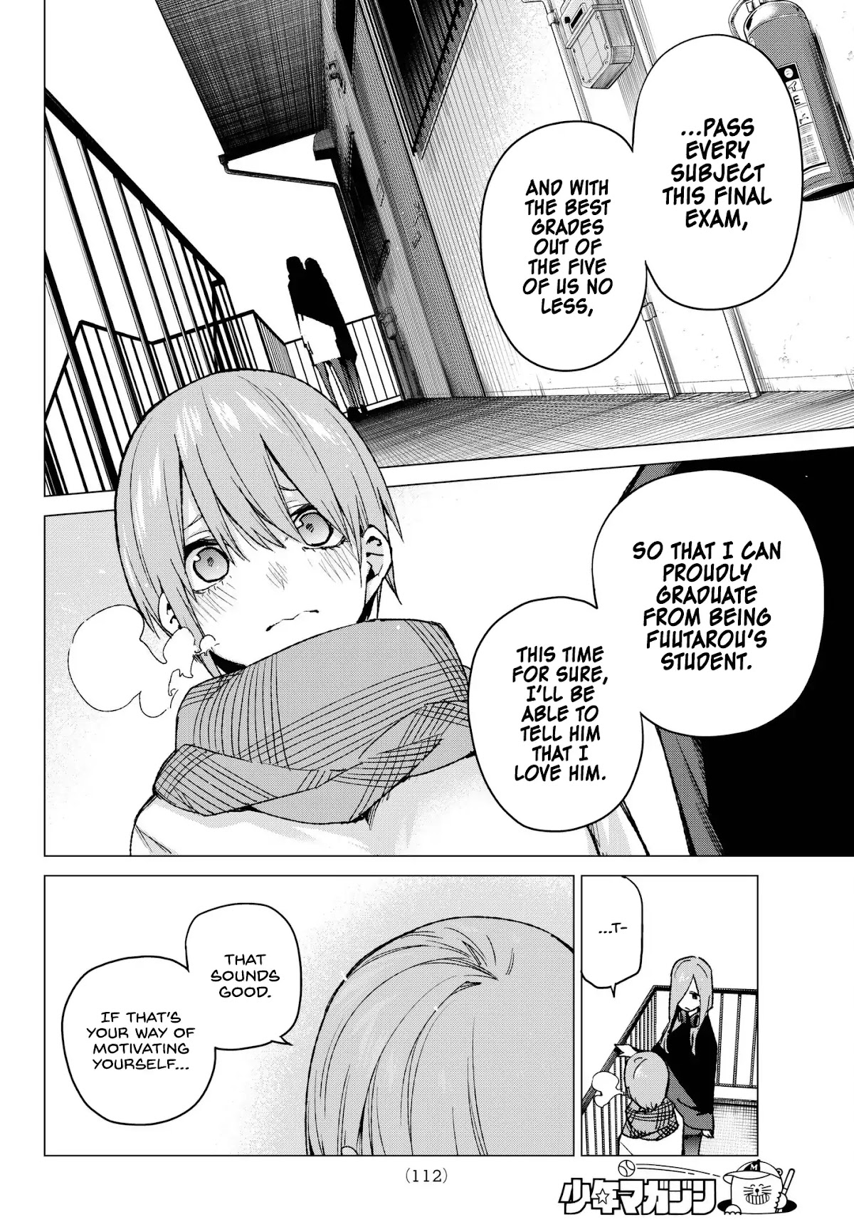 Go-Toubun no Hanayome Chapter 58 page 14 - Chapter 58: The Last Exam - Ichika’s Side