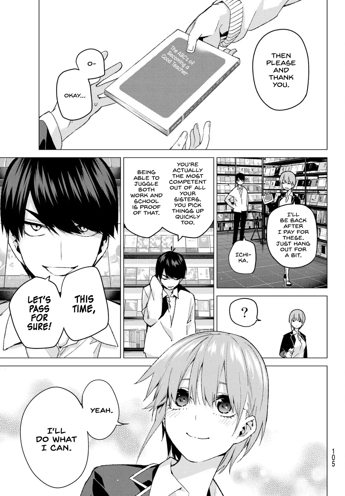 Go-Toubun no Hanayome Chapter 58 page 7 - Chapter 58: The Last Exam - Ichika’s Side